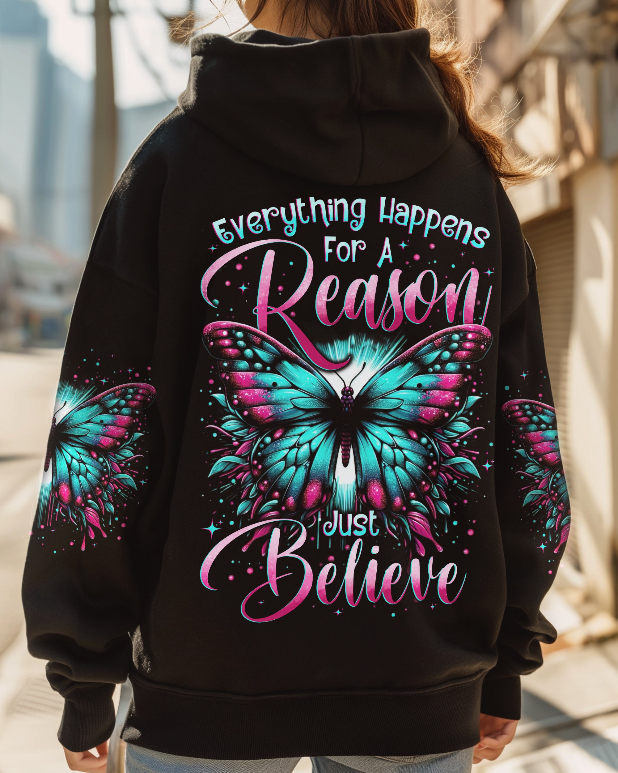 JUST BELEIVE BUTTERFLY ALL OVER PRINT - TYTD0710242