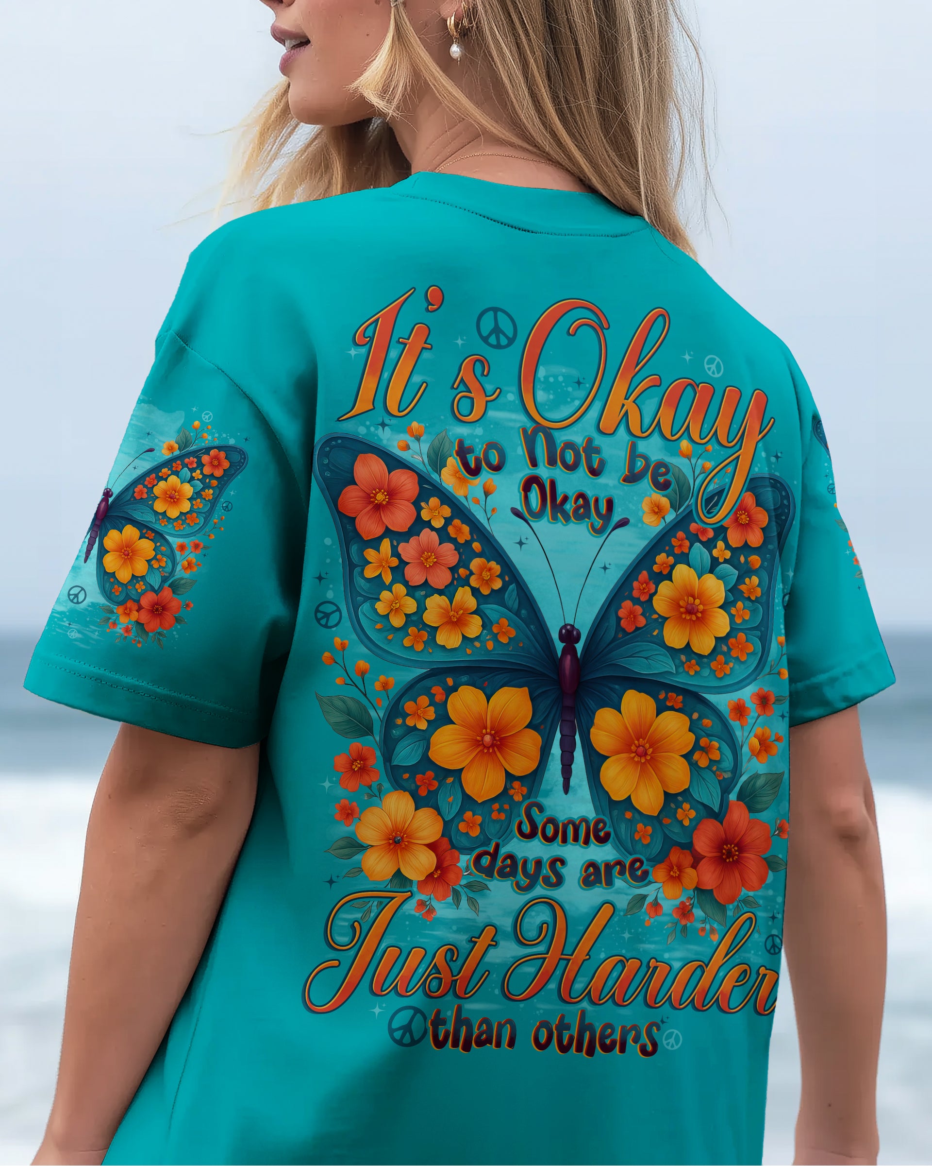 IT'S OKAY TO NOT BE OKAY BUTTERFLY ALL OVER PRINT - TYTD0409251