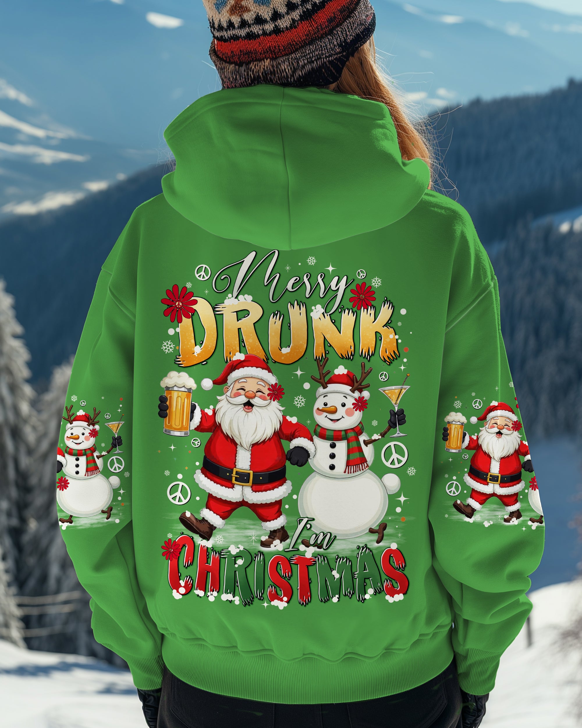 I'M CHRISTMAS SANTA AND SNOWMAN ALL OVER PRINT - TYTD1810243