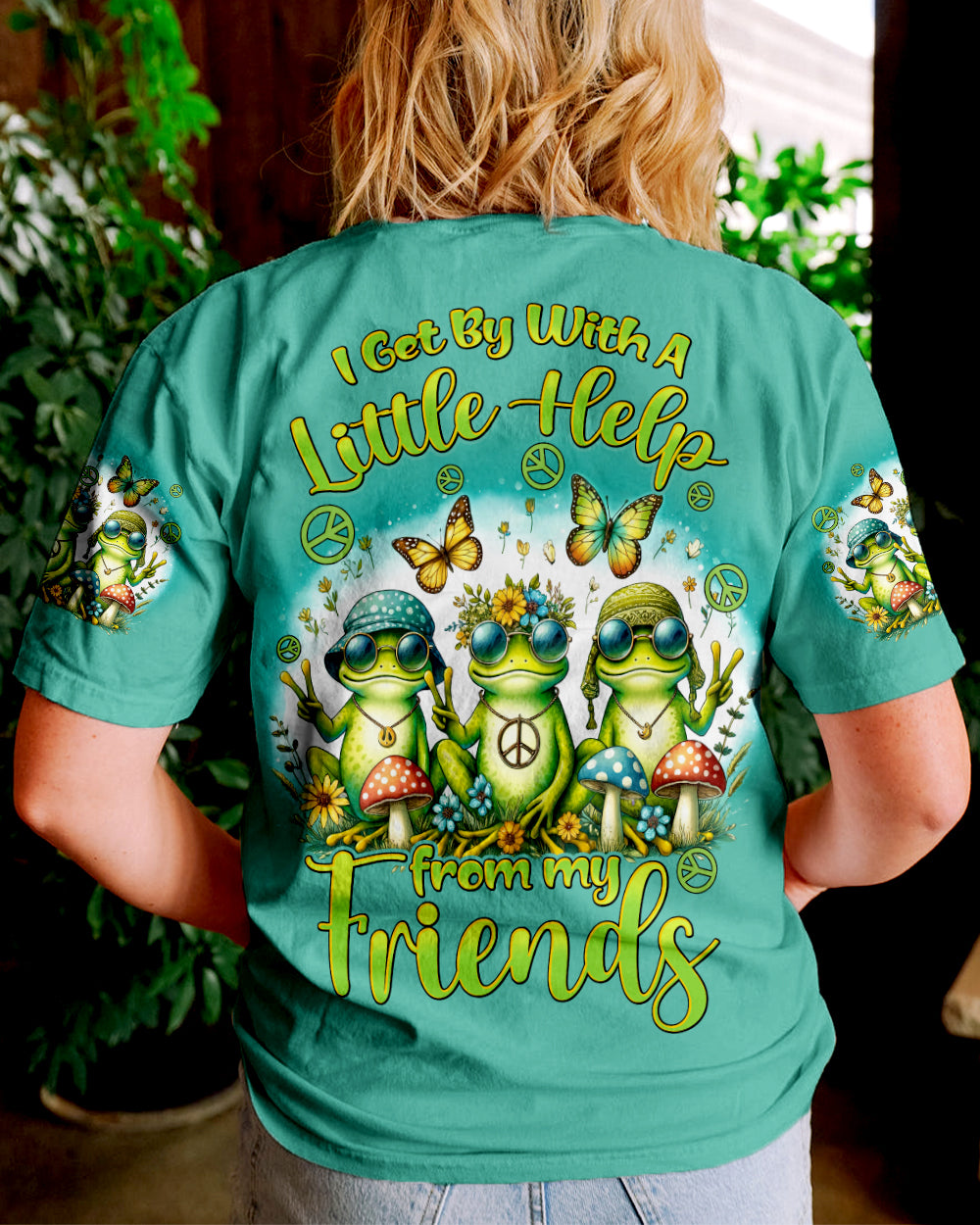 I GET BY WITH A LITTLE HELP FROM MY FRIENDS ALL OVER PRINT - TYHI1005241