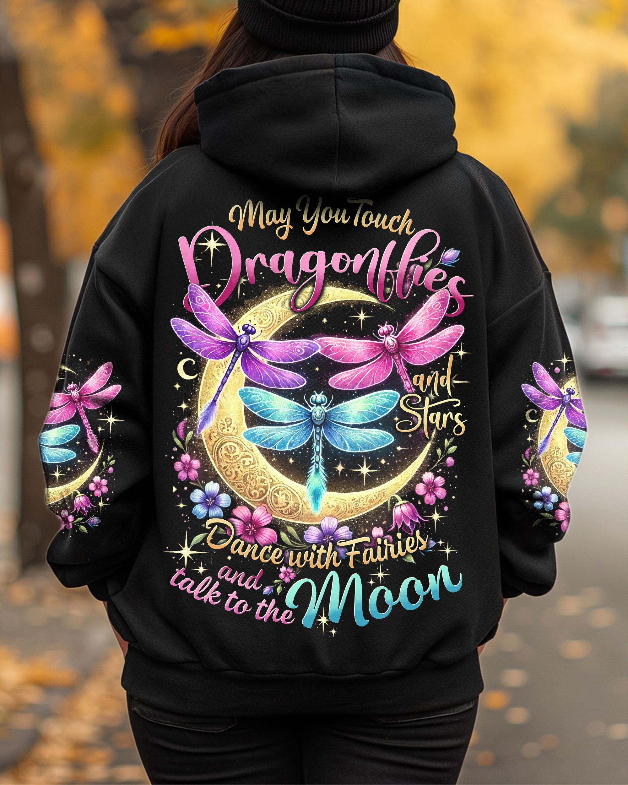 MAY YOU TOUCH DRAGONFLIES AND STARS ALL OVER PRINT - TYTD1702252