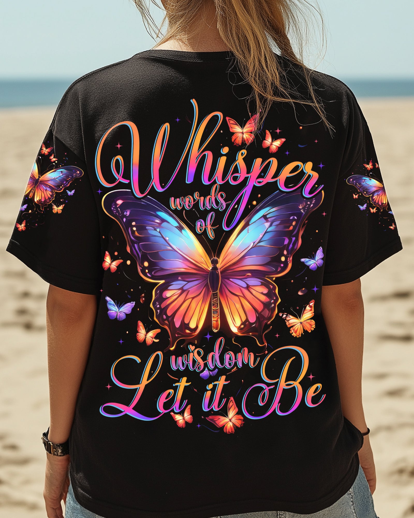 WHISPER WORDS OF WISDOM LET IT BE BUTTERFLY ALL OVER PRINT - TYTD0905253
