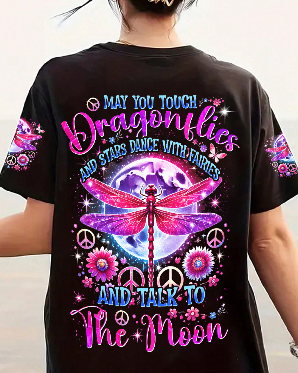 MAY YOU TOUCH DRAGONFLIES AND STARS ALL OVER PRINT - TYHI0907241