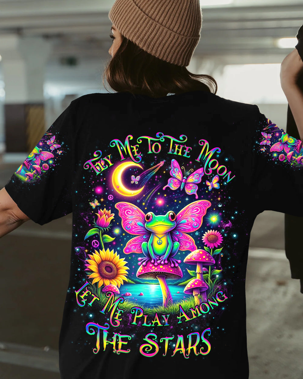 FLY ME TO THE MOON FROG ALL OVER PRINT - YHKD0405242