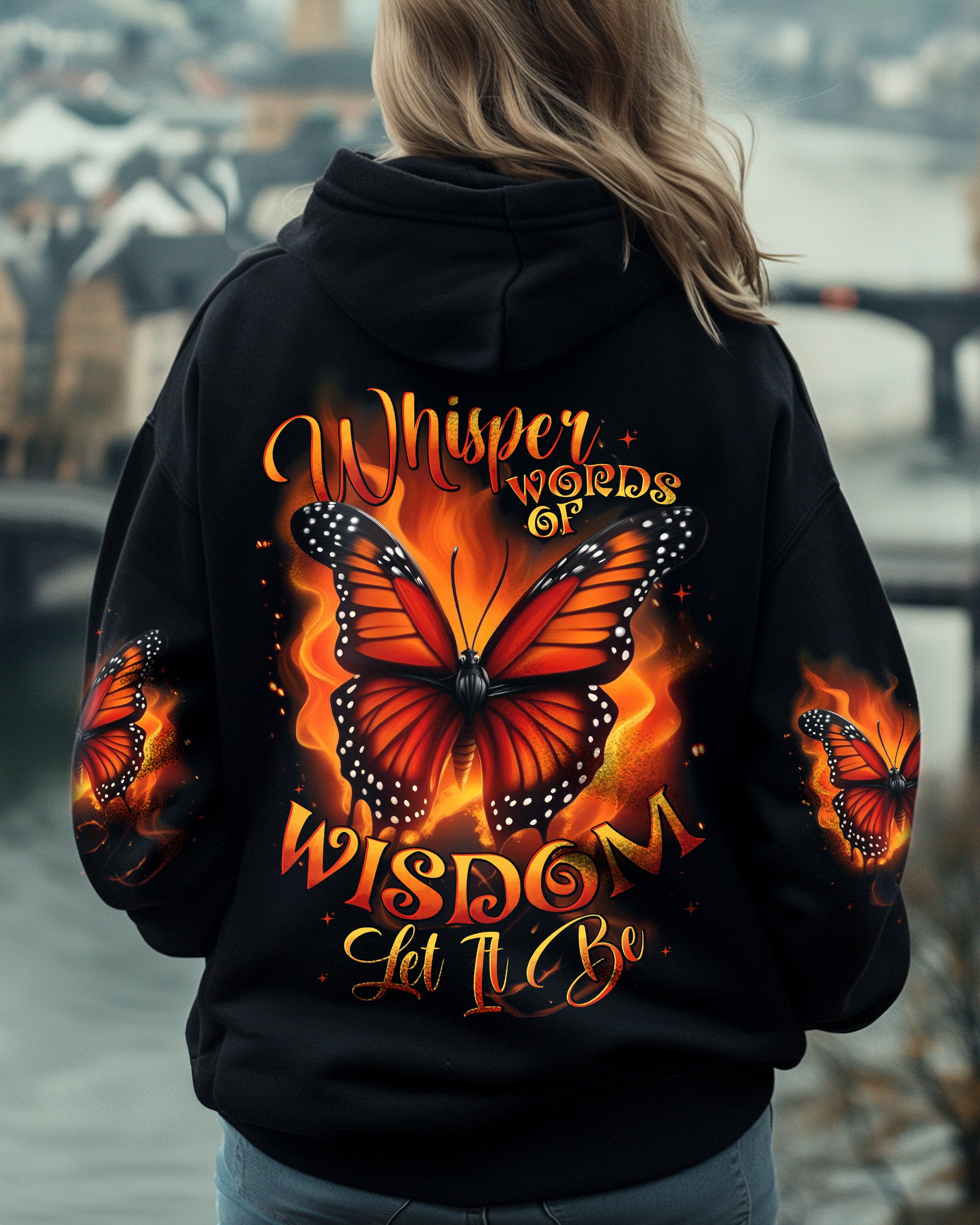 WHISPER WORDS OF WISDOM LET IT BE BUTTERFLY ALL OVER PRINT - TYTD1510244