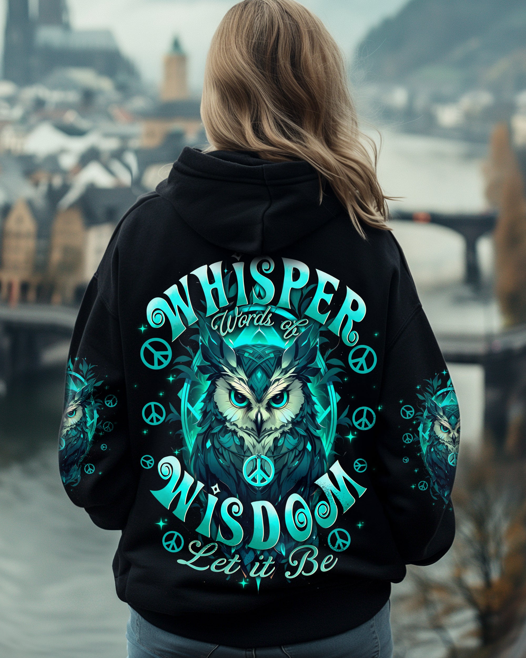 WHISPER WORDS OF WISDOM LET IT BE OWL ALL OVER PRINT - TYTD2911243