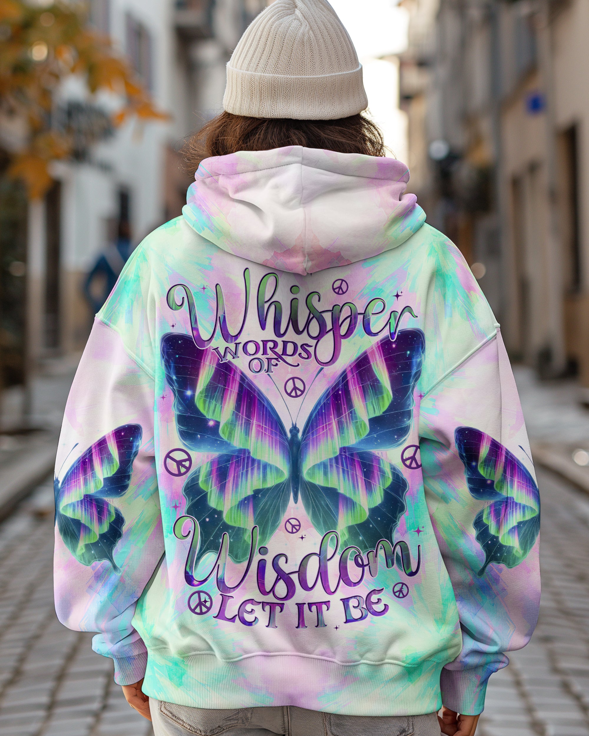 WHISPER WORDS OF WISDOM LET IT BE BUTTERFLY TIE DYE ALL OVER PRINT - TYTD0801252