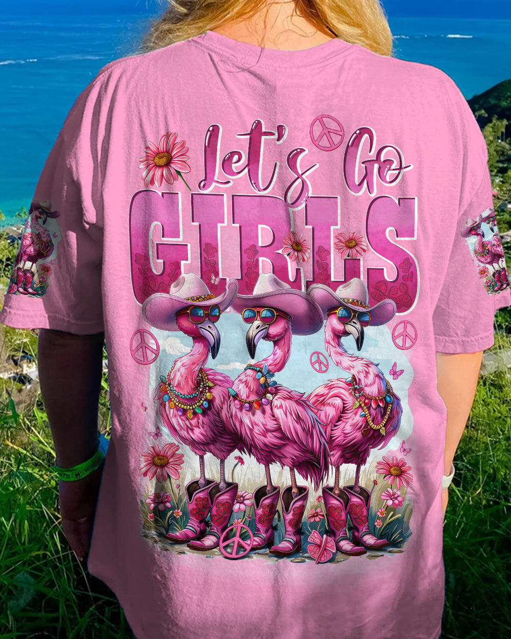 LET'S GO GIRLS FLAMINGO COWBOY ALL OVER PRINT - TYTD1904245
