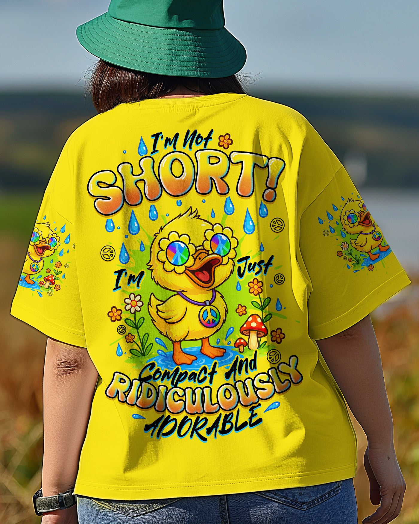 I'M NOT SHORT DUCK HIPPIE ALL OVER PRINT - TYTD1308252