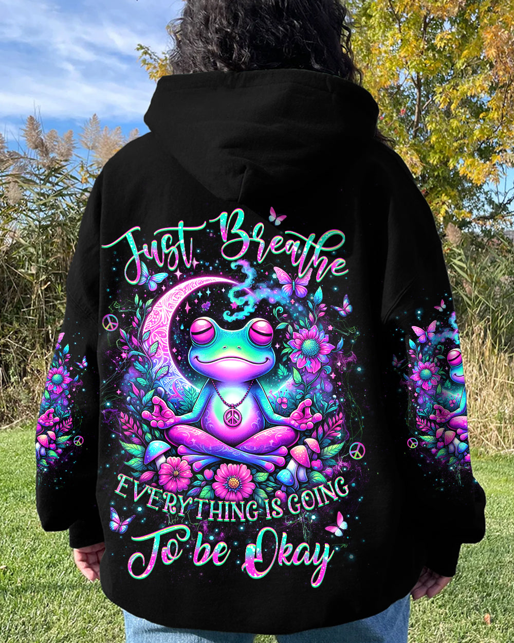 JUST BREATHE FROG ALL OVER PRINT - YHKD2604244