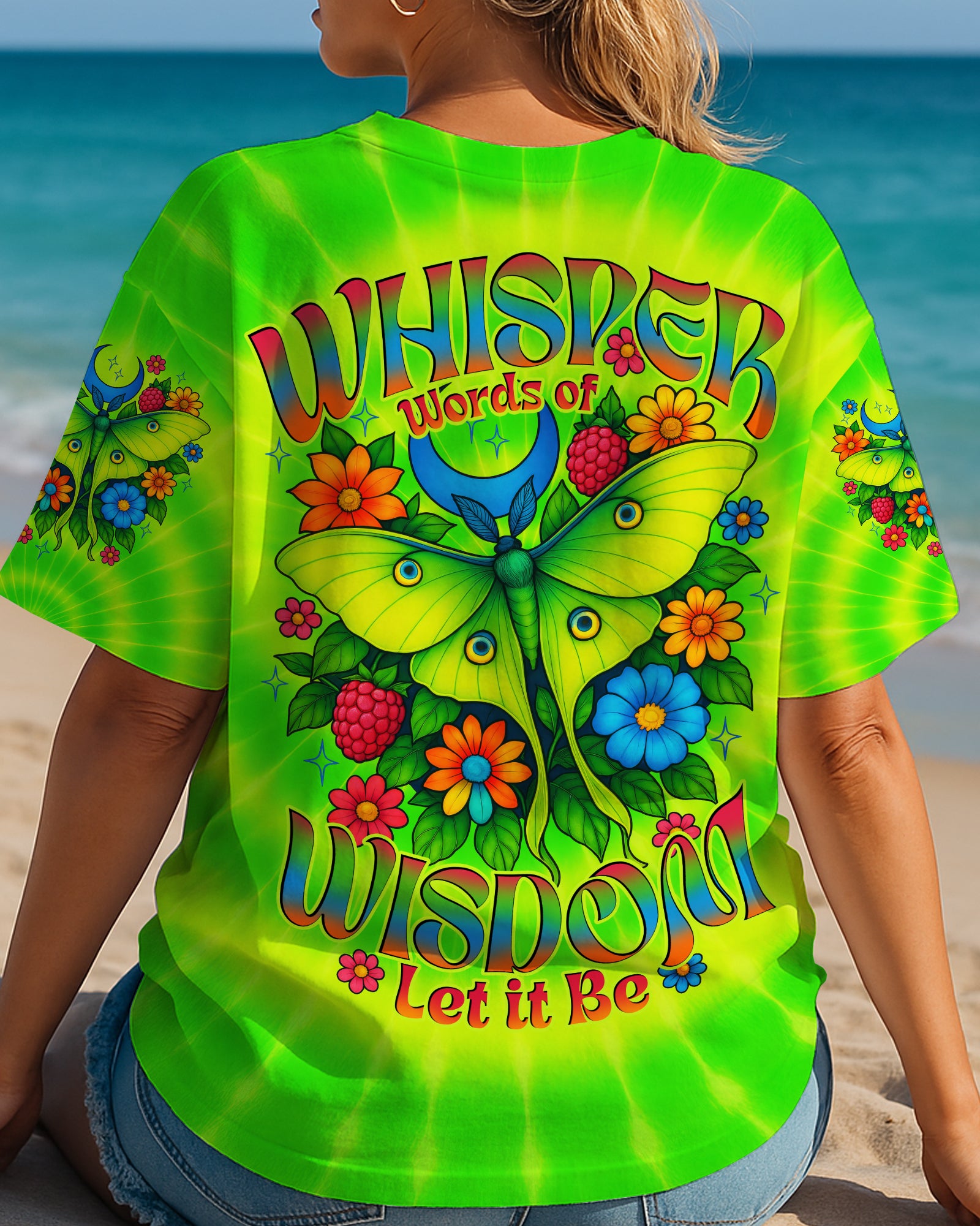 WHISPER WORDS OF WISDOM LET IT BE BUTTERFLY TIE DYE ALL OVER PRINT - TYTD0605253