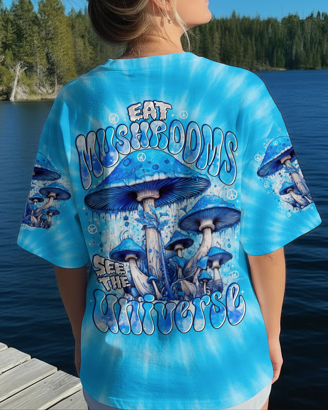 EAT MUSHROOMS SEE THE UNIVERSE TIE DYE ALL OVER PRINT - TYTD3010253