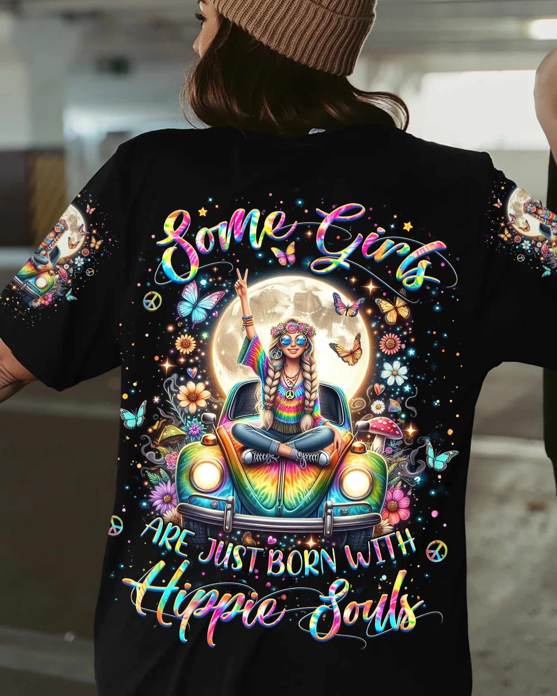 SOME GIRLS ARE JUST BORN WITH HIPPIE SOULS ALL OVER PRINT - YHKD2405241