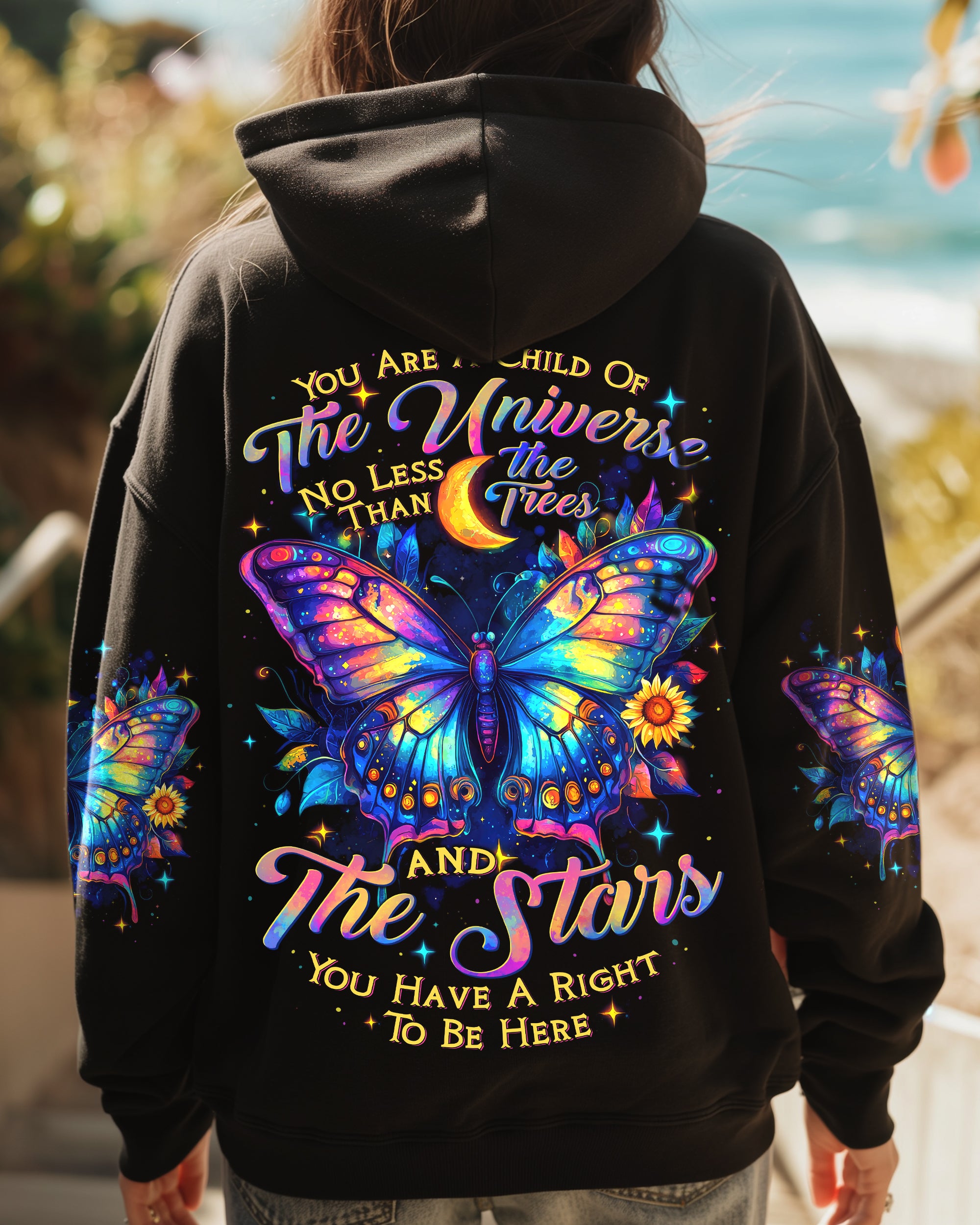 YOU ARE A CHILD OF THE UNIVERSE BUTTERFLY ALL OVER PRINT - TYTD2709242
