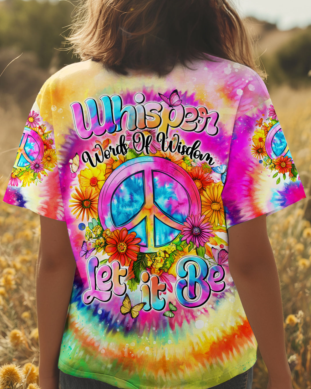 WHISPER WORDS OF WISDOM LET IT BE TIE DYE ALL OVER PRINT - TYTD2208244