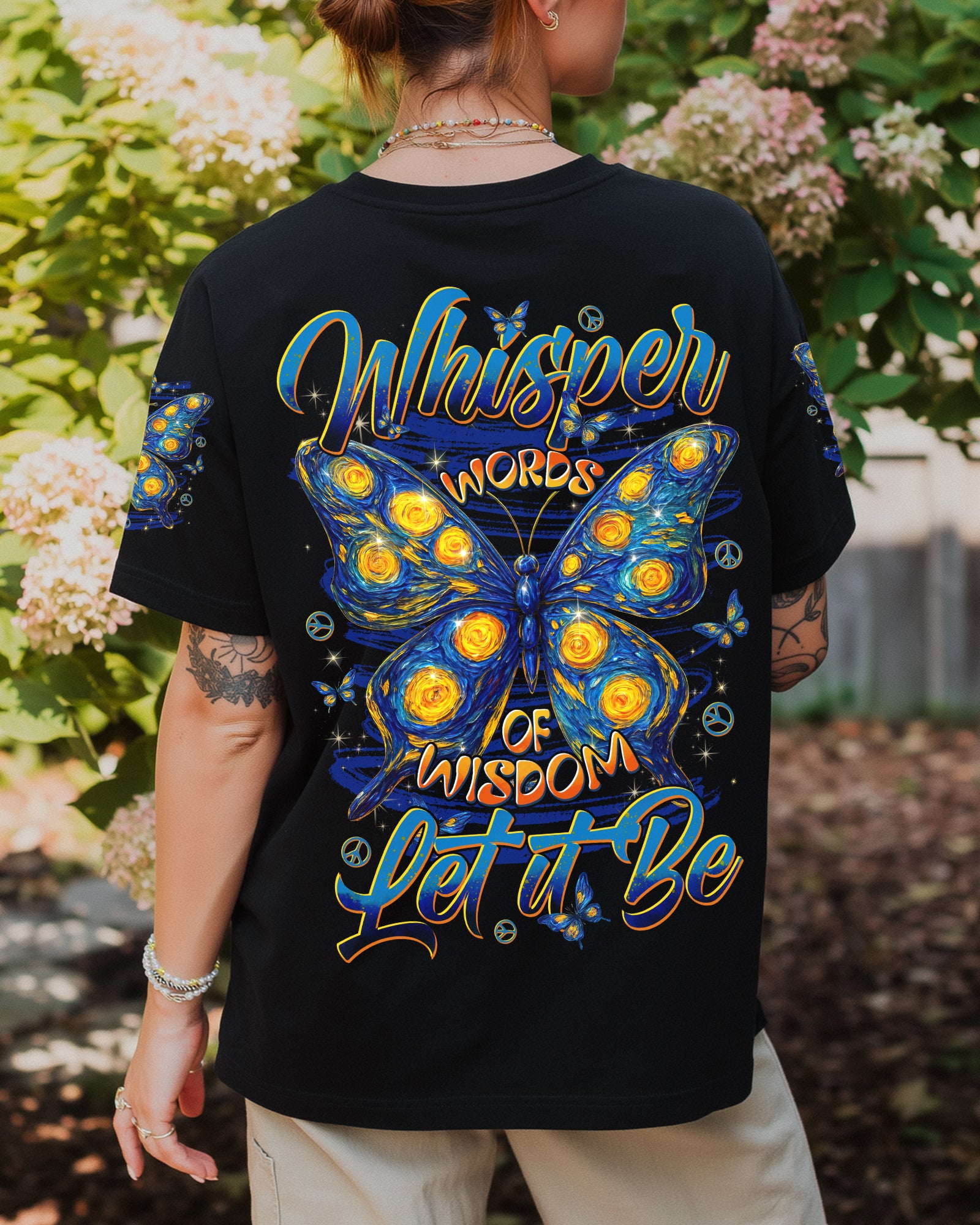 WHISPER WORDS OF WISDOM LET IT BE BUTTERFLY ALL OVER PRINT - TYTD2309253