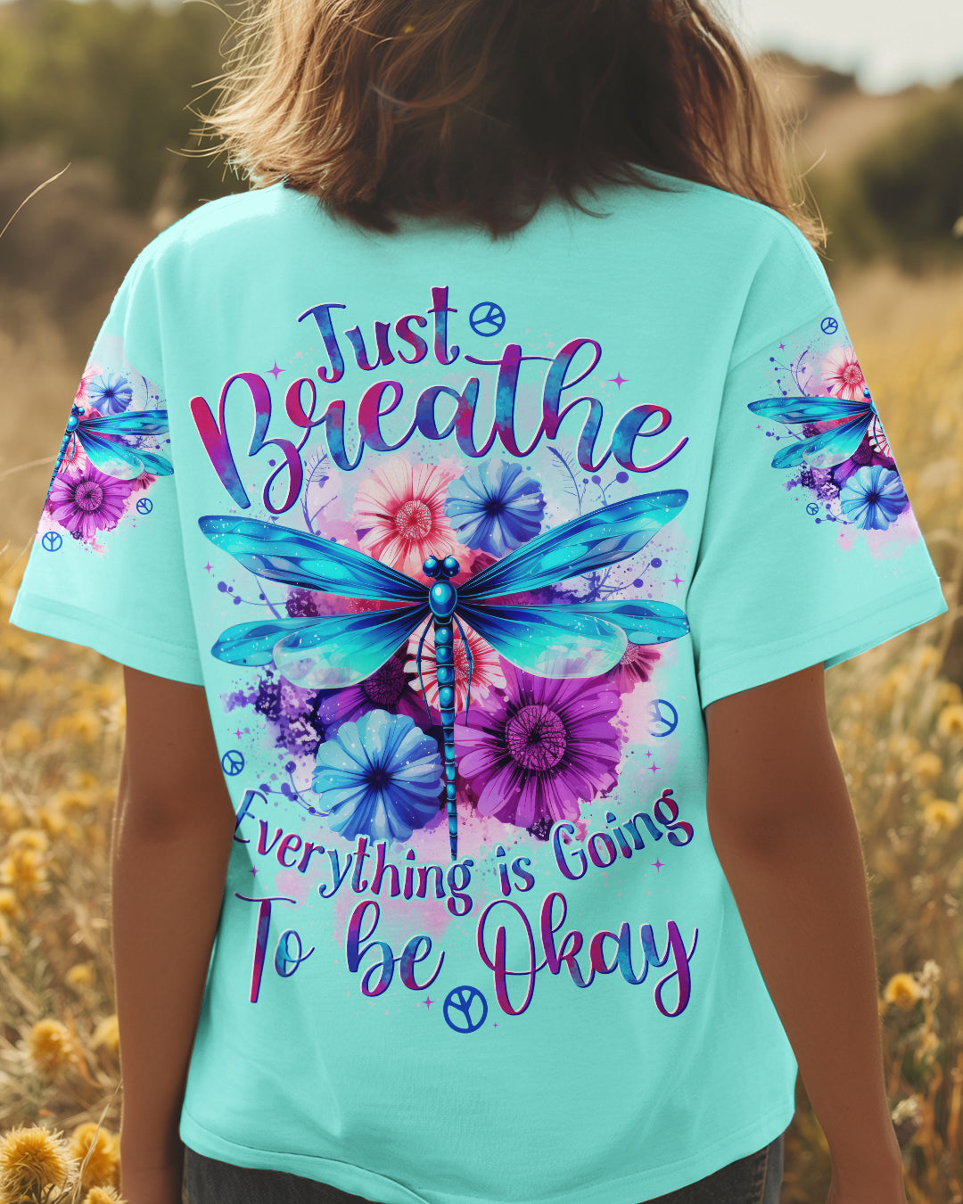 JUST BREATHE DRAGONFLY ALL OVER PRINT - TYTD1206252