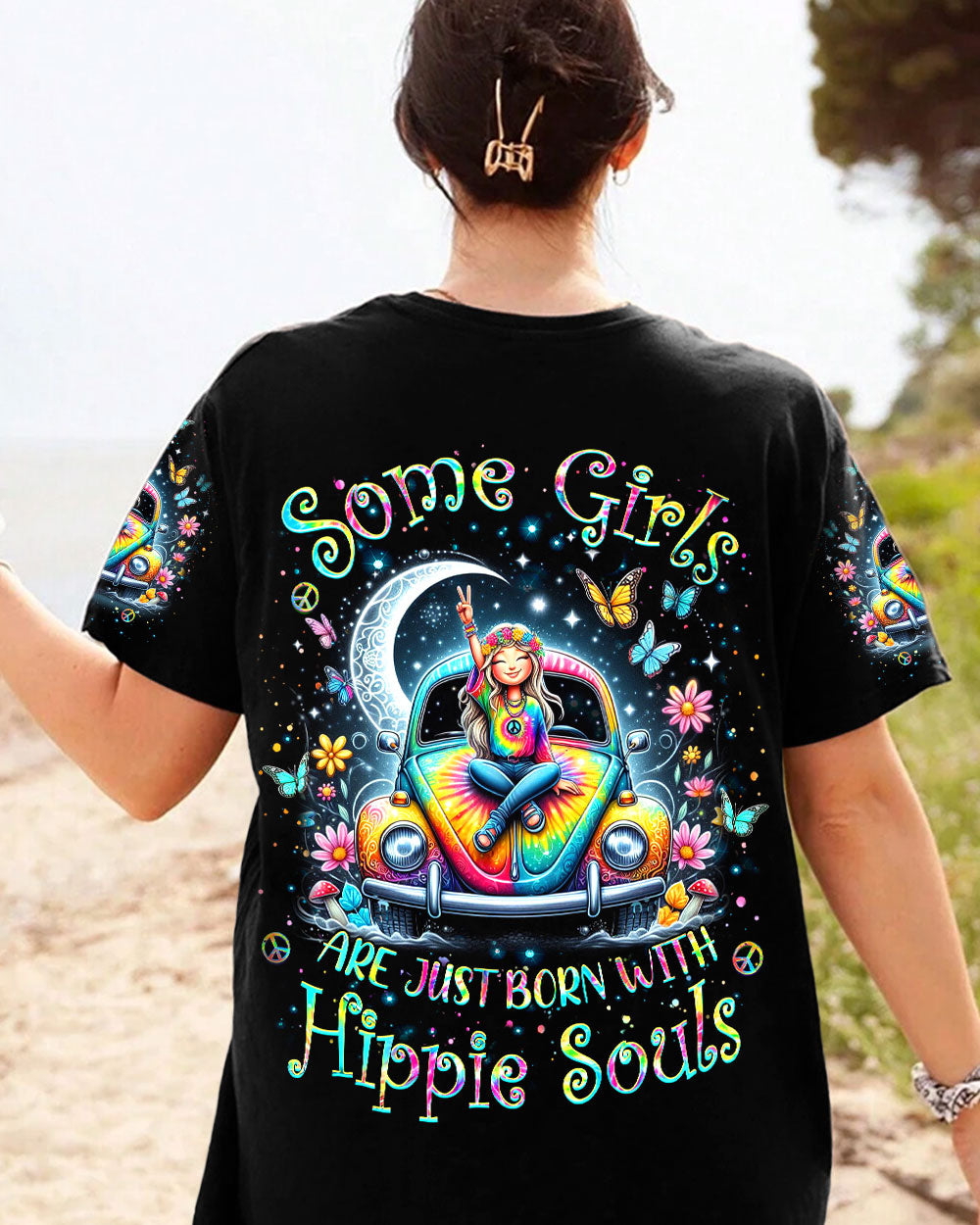 SOME GIRLS ARE JUST BORN WITH HIPPIE SOULS ALL OVER PRINT - YHKD0104244
