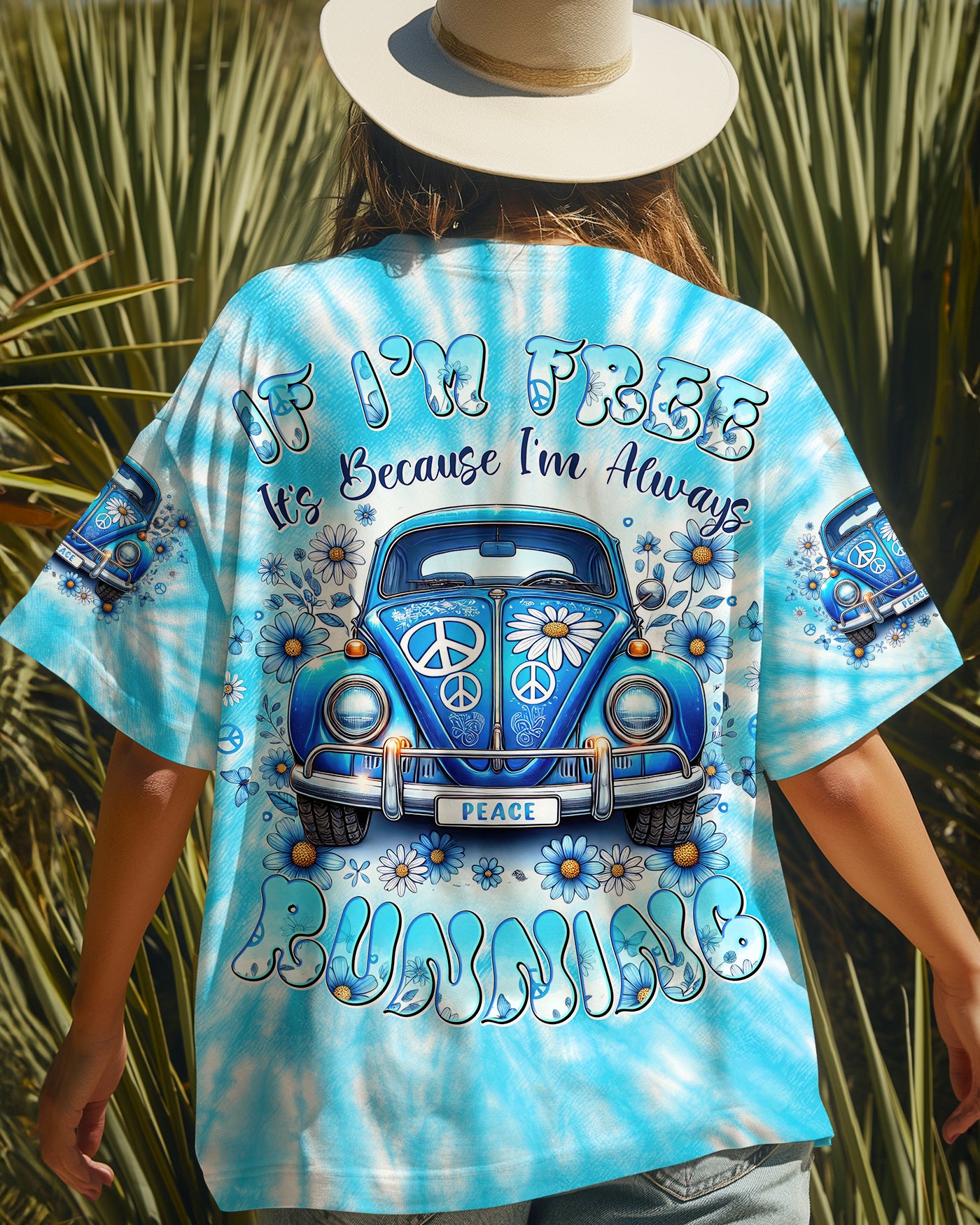 I'M ALWAYS RUNNING BEETLE CAR TIE DYE ALL OVER PRINT - TYTD0703251