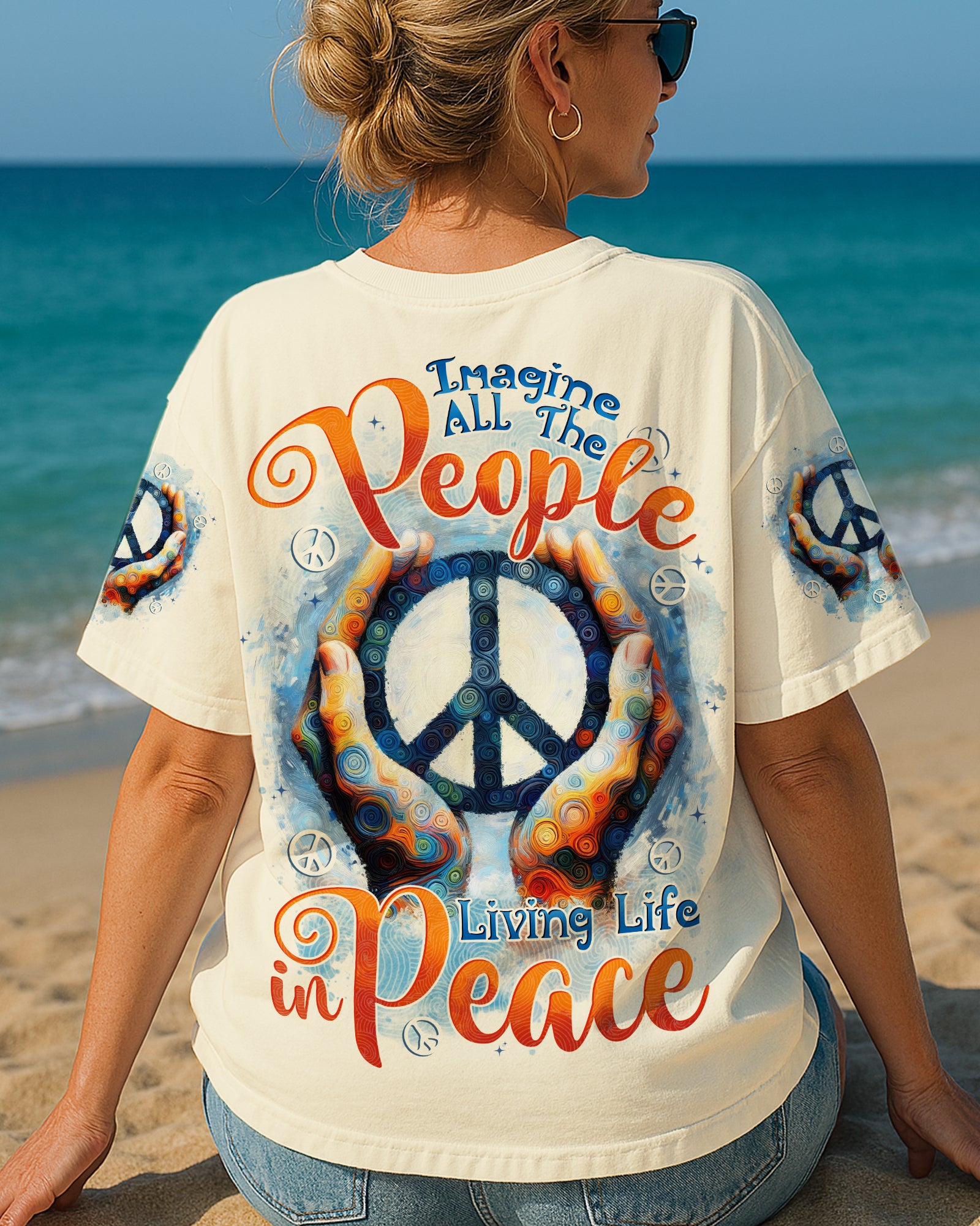 IMAGINE ALL THE PEOPLE LIVING LIFE IN PEACE ALL OVER PRINT - TYTD0506252