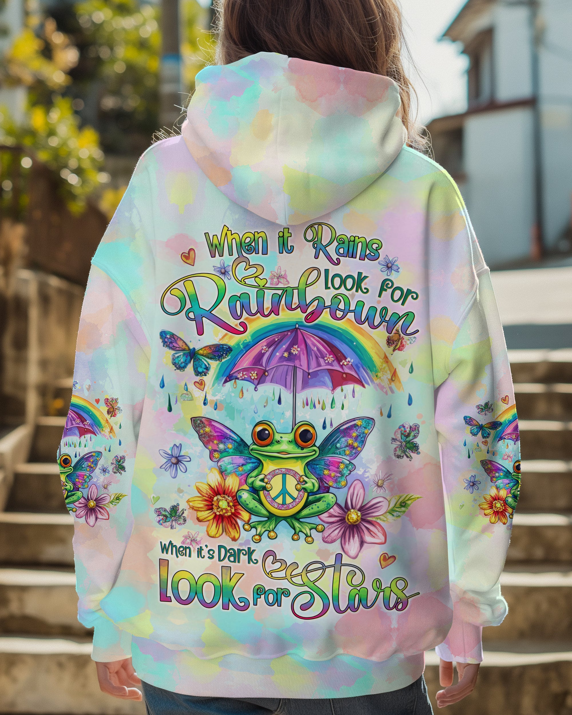 WHEN IT RAINS LOOK FOR RAINBOWS FROG ALL OVER PRINT - TYTD1109244