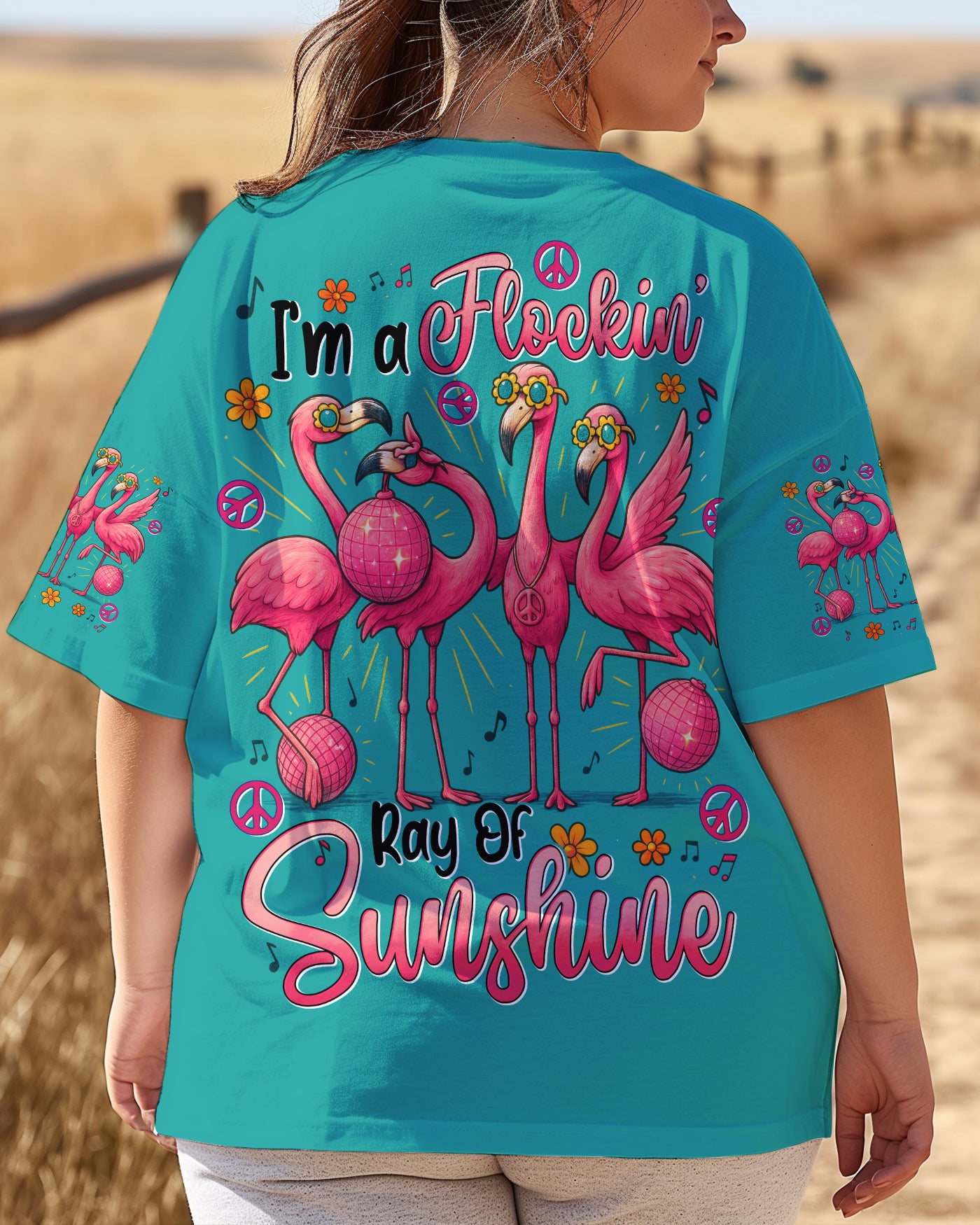 I'M A FLOCKIN' RAY OF SUNSHINE FLAMINGO ALL OVER PRINT - TYTD0904252
