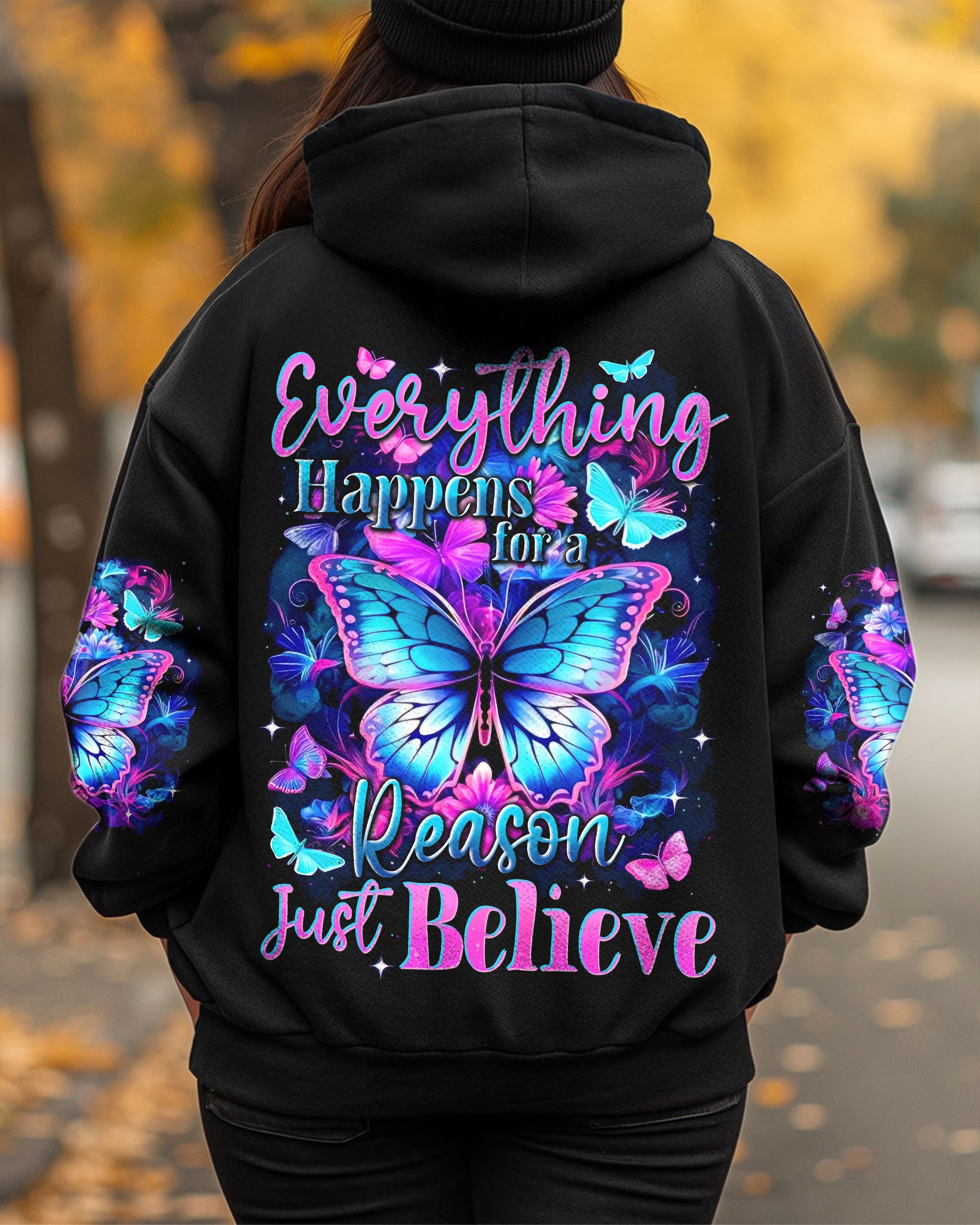 JUST BELIEVE BUTTERFLY ALL OVER PRINT - TYTD1102252