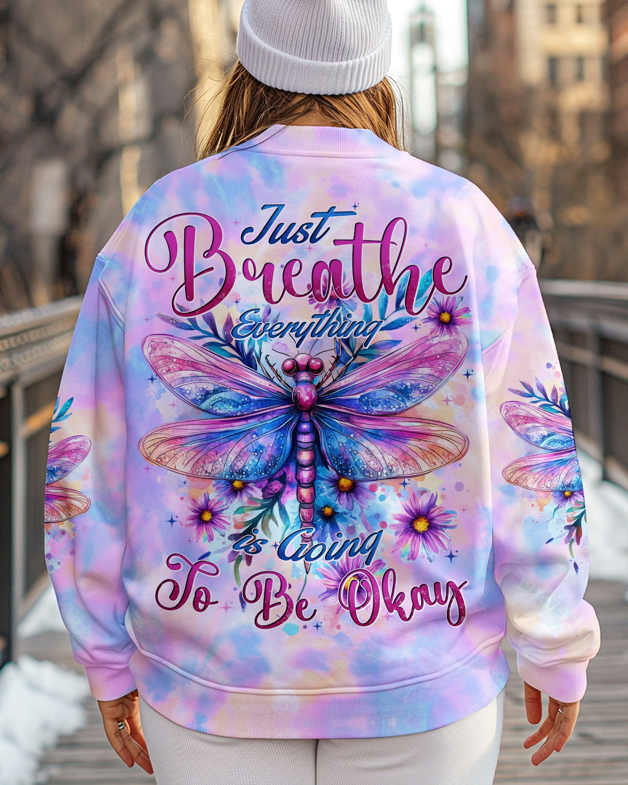 JUST BREATHE DRAGONFLY ALL OVER PRINT - TYTD1402252
