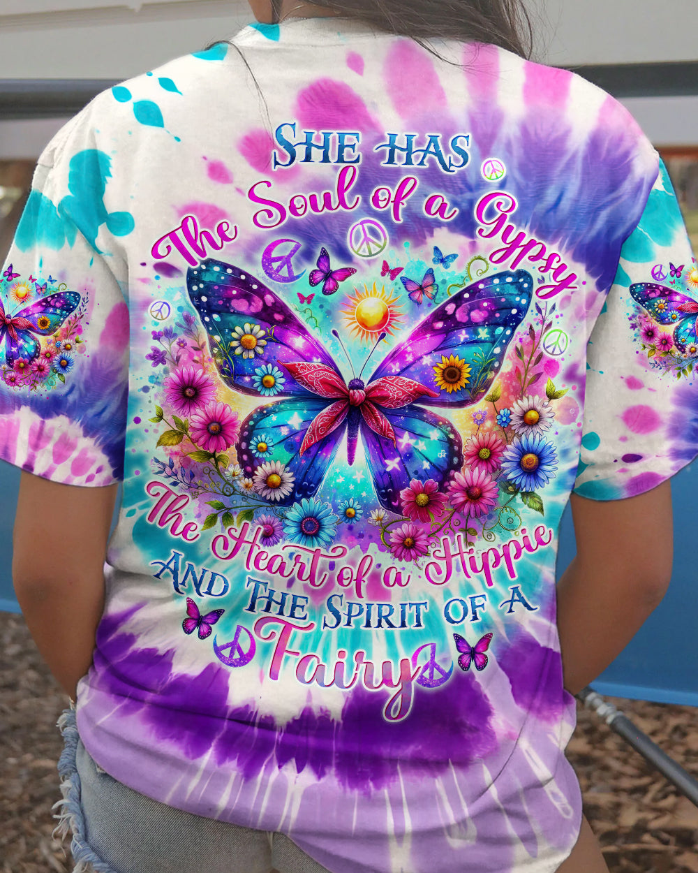 SPIRIT OF A FAIRY BUTTERFLY TIE DYE ALL OVER PRINT - TYTD0706244