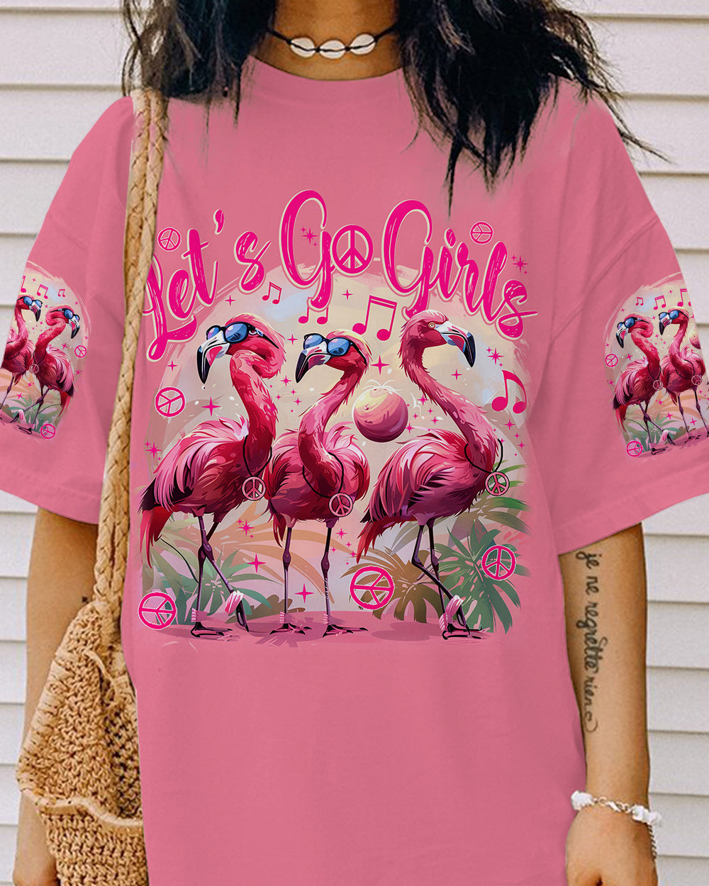 LET'S GO GIRLS FLAMINGO ALL OVER PRINT - TYHI0904241