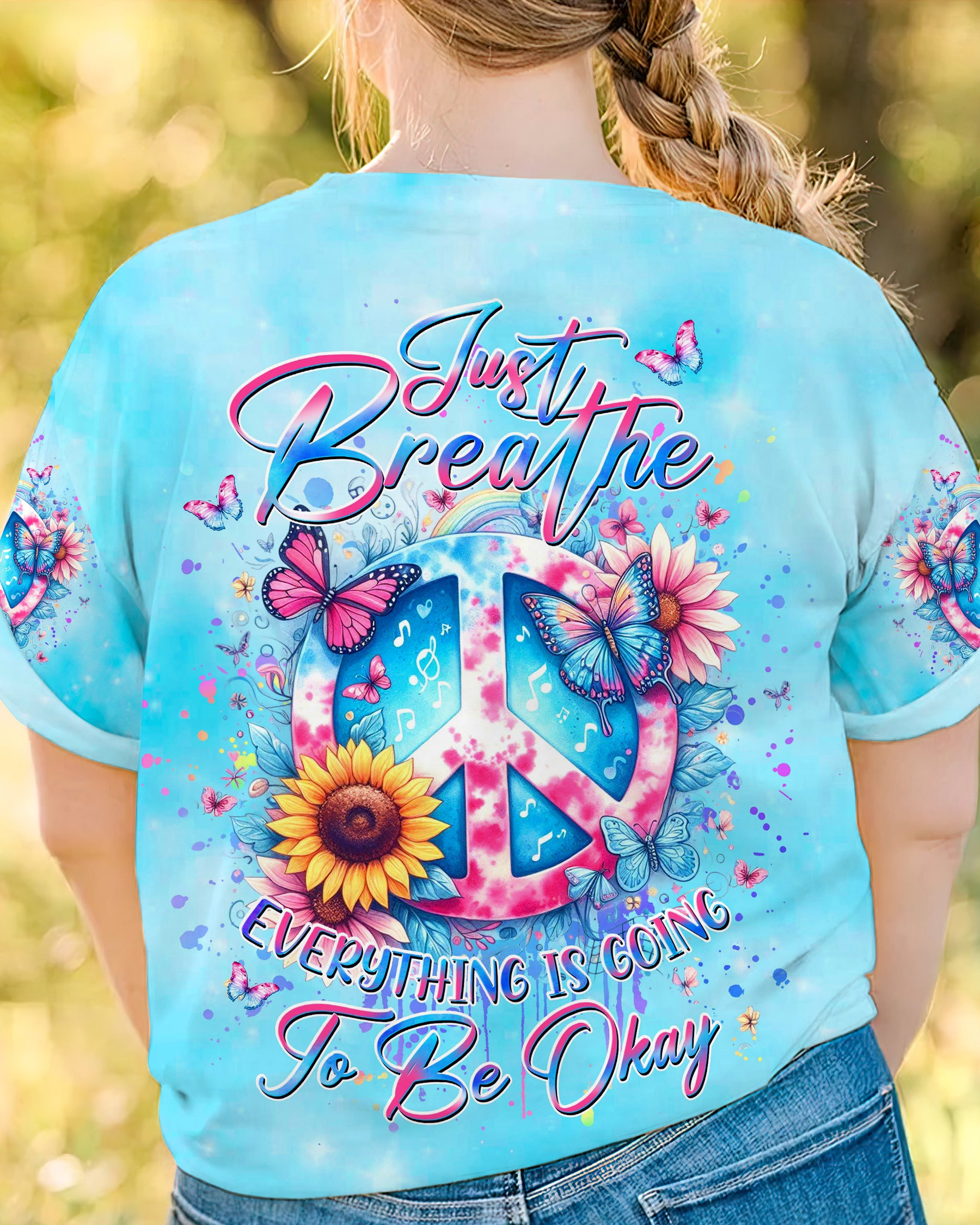 JUST BREATHE PEACE ALL OVER PRINT - YHKD2705243