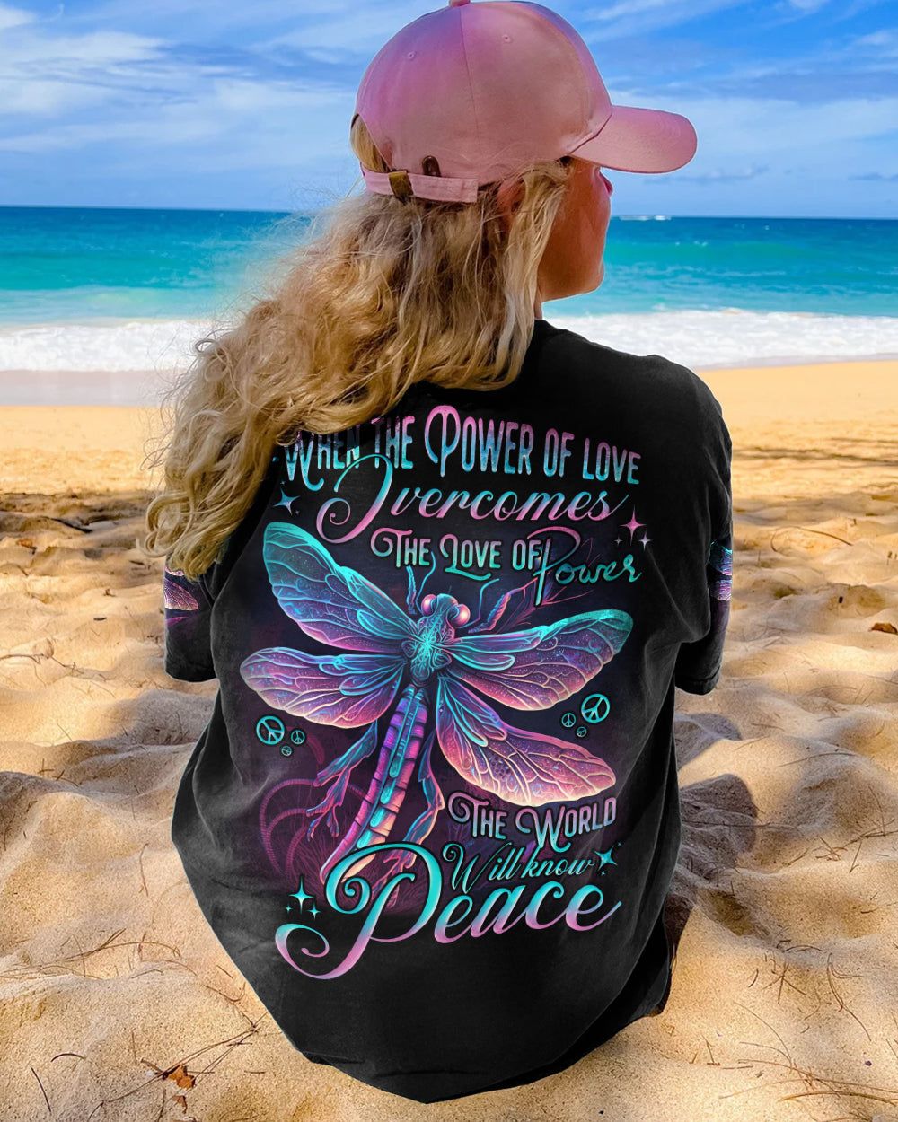 THE WORLD WILL KNOW PEACE DRAGONFLY ALL OVER PRINT - TYTD2605232
