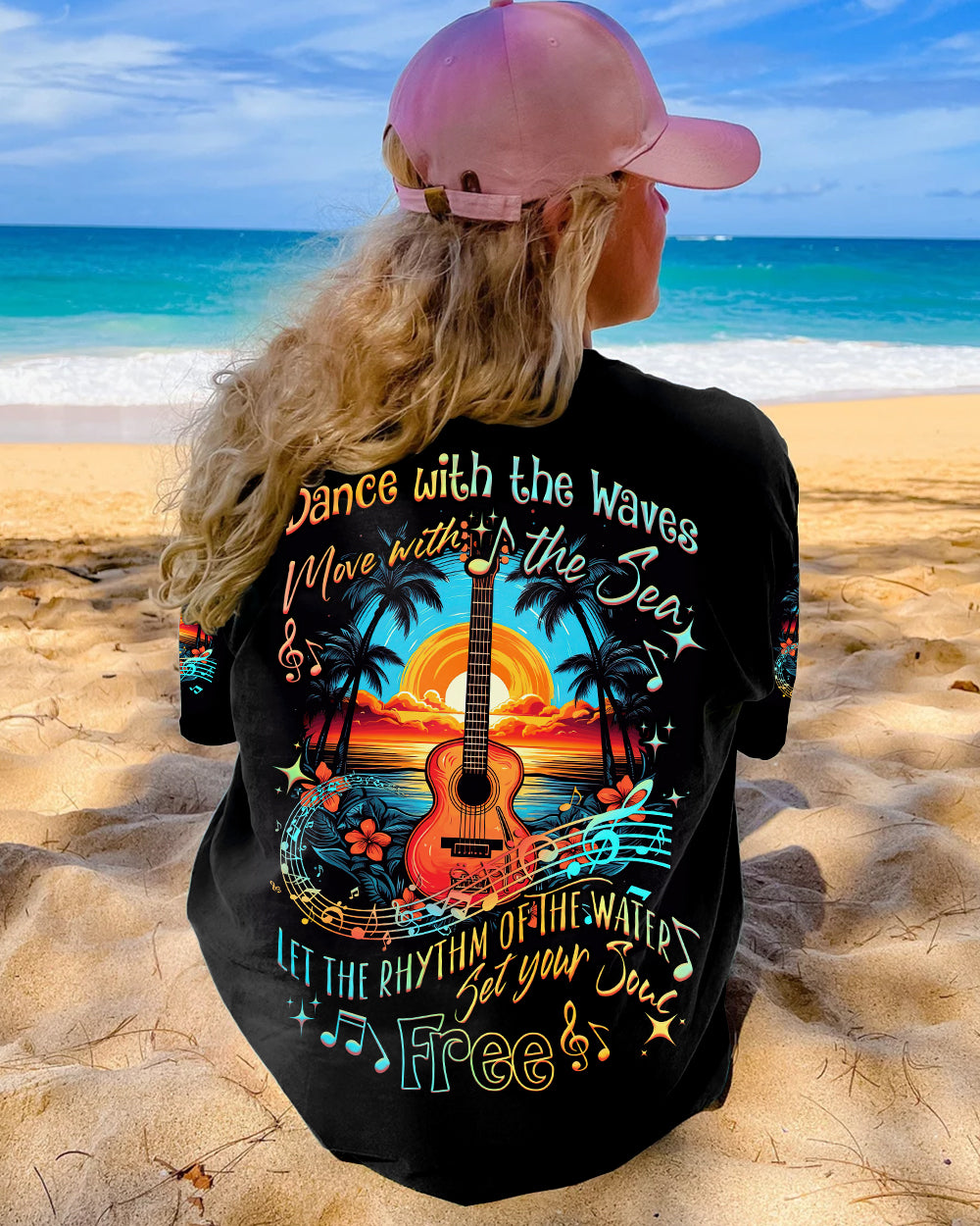 DANCE WITH THE WAVES GUITAR ALL OVER PRINT - TYTD2205232