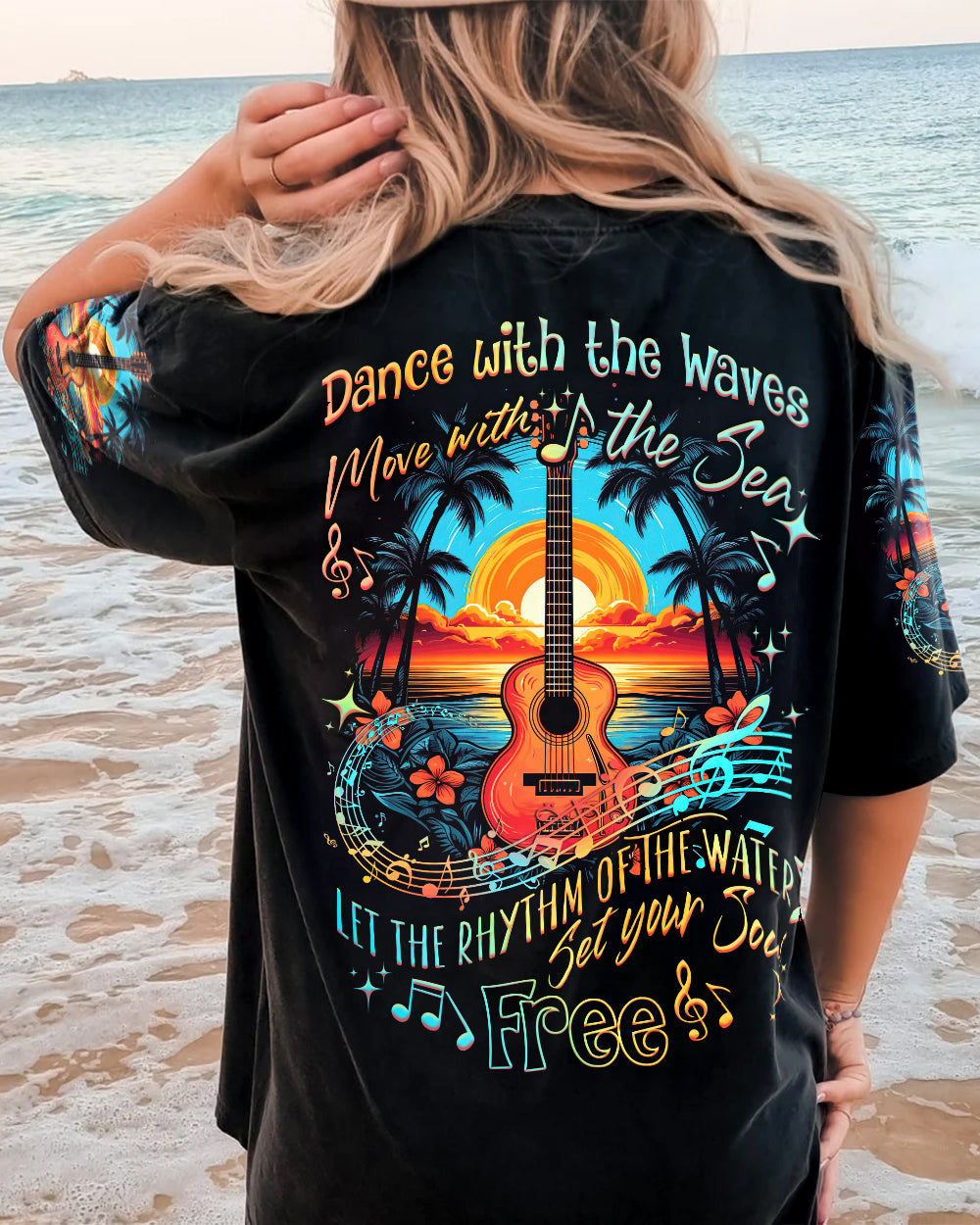 DANCE WITH THE WAVES GUITAR ALL OVER PRINT - TYTD2205232