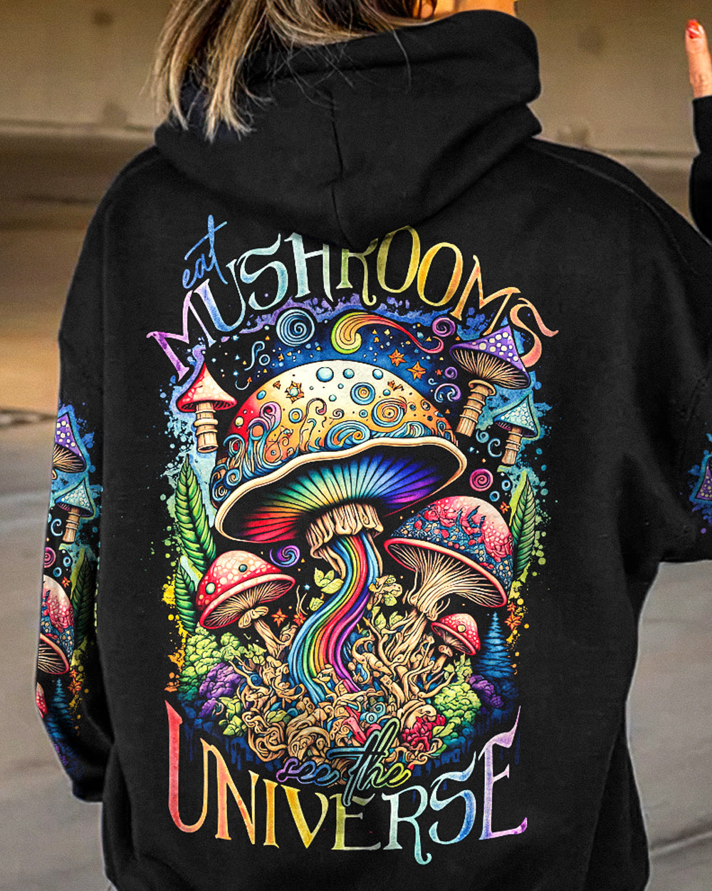 EAT MUSHROOMS SEE THE UNIVERSE ALL OVER PRINT - TA2102232