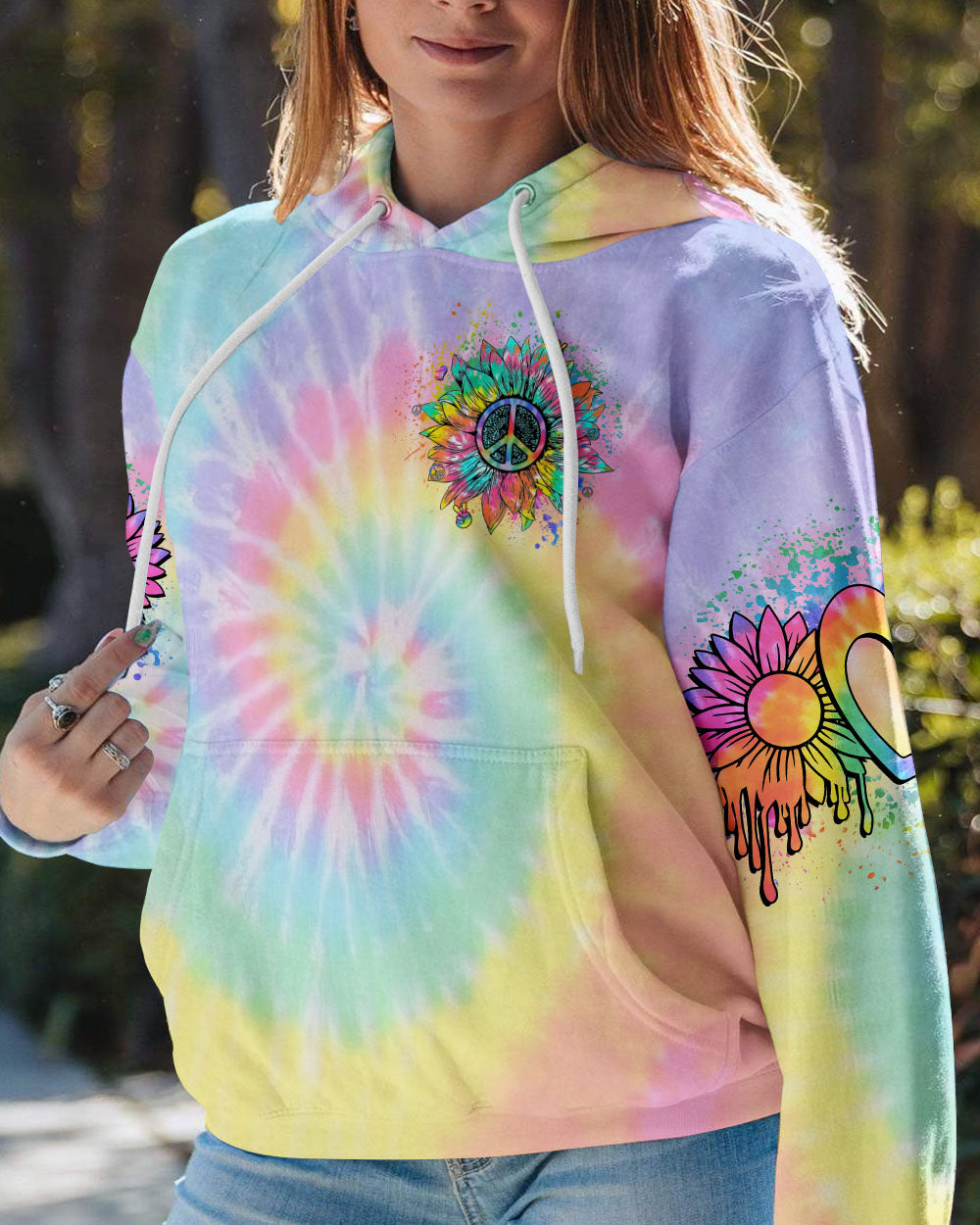 HIPPIE SOUL DAISY TIE DYE ALL OVER PRINT - YHHG1602231
