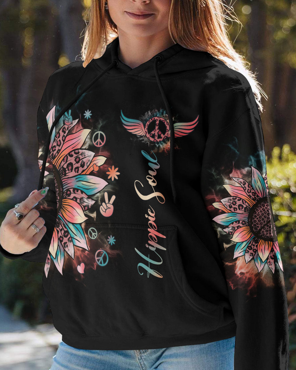 LEOPARD SUNFLOWER HIPPIE SOUL ALL OVER PRINT - YHHG1302231