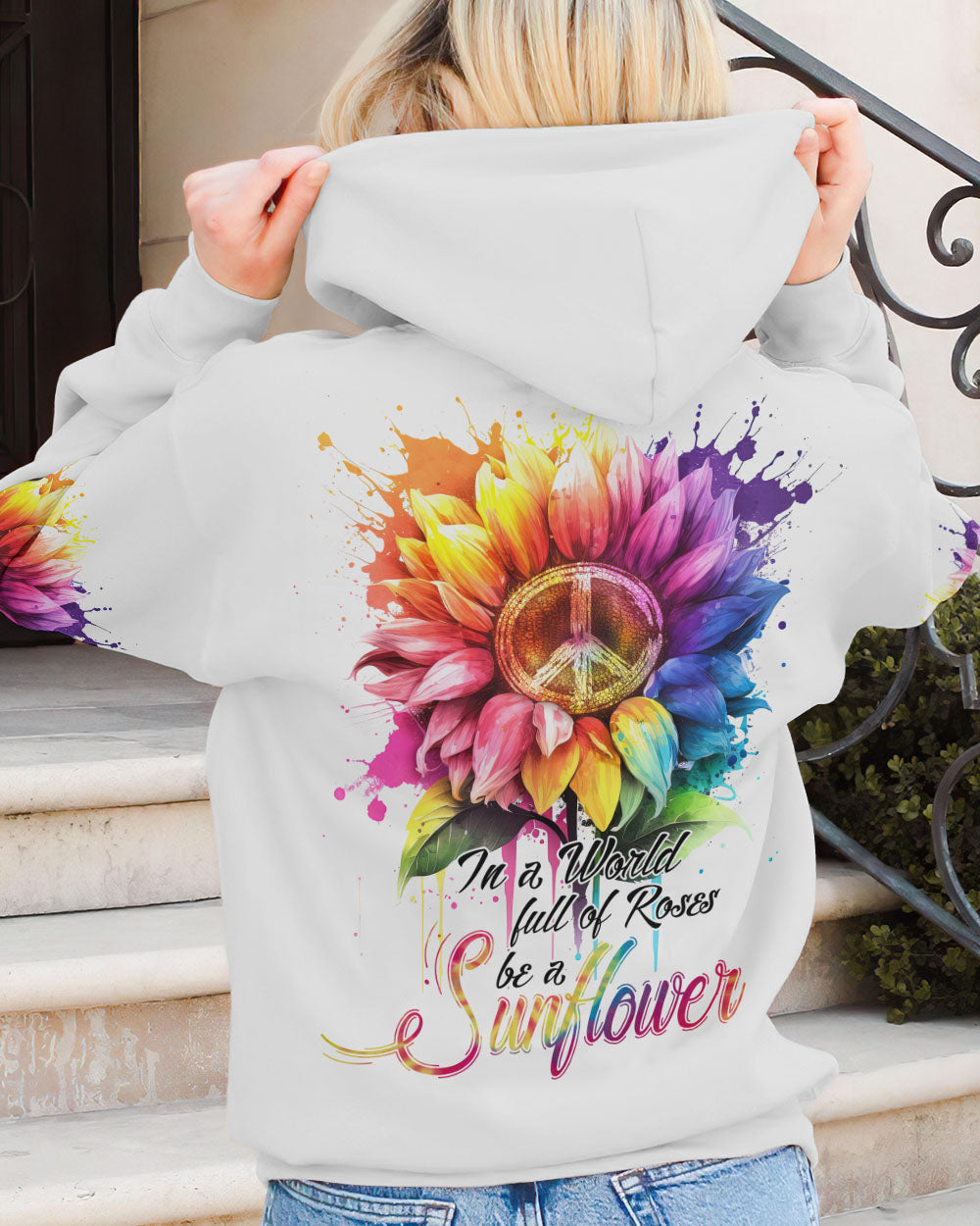 BE A SUNFLOWER RAINBOW ALL OVER PRINT - TA0902231