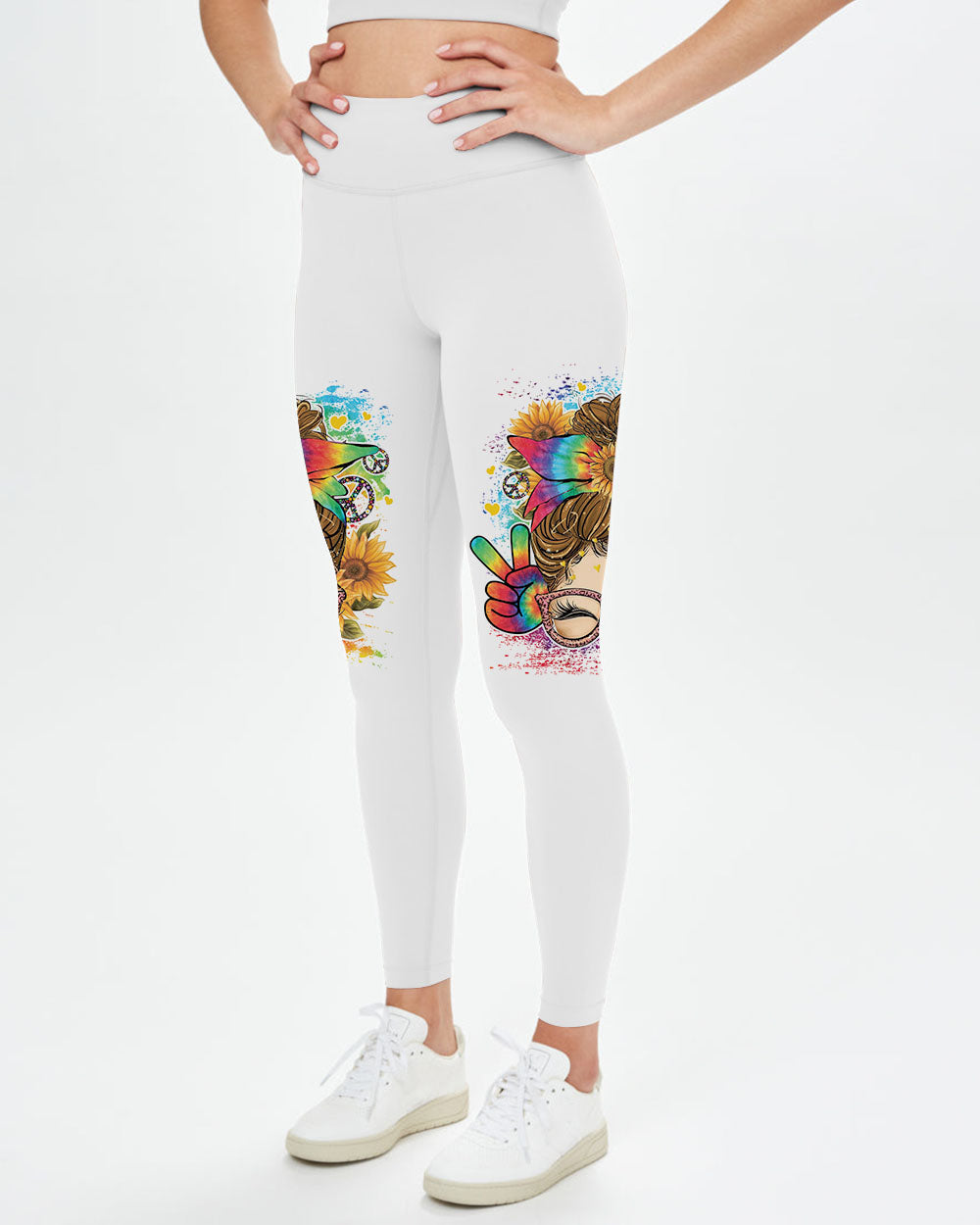 I COME IN HIPPIE MESSY BUN HIPPIE MOM ALL OVER PRINT - YHHG0702233
