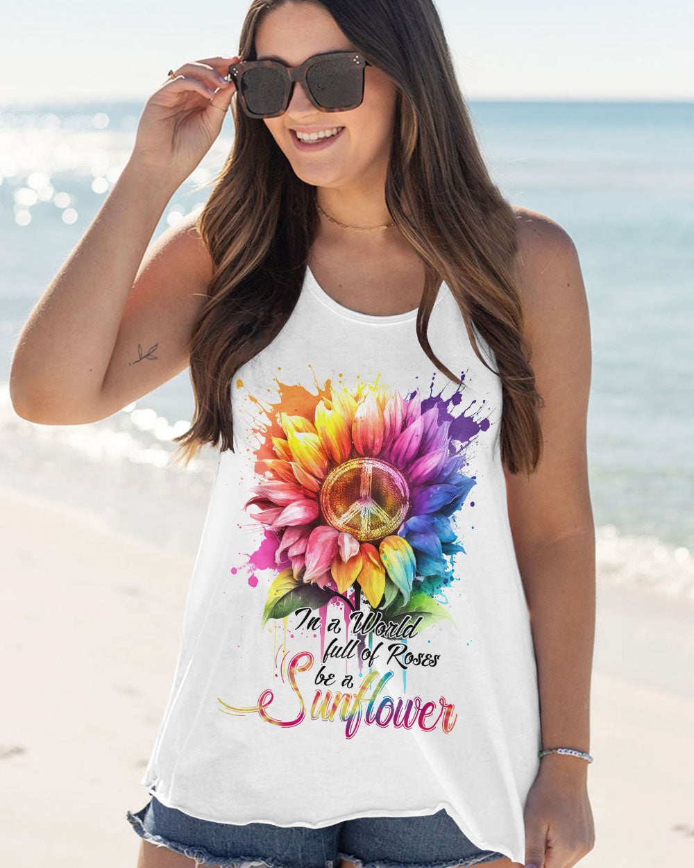 BE A SUNFLOWER RAINBOW ALL OVER PRINT - TA0902231