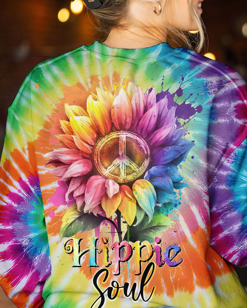 HIPPIE SOUL SUNFLOWER TIE DYE ALL OVER PRINT - TY1102231