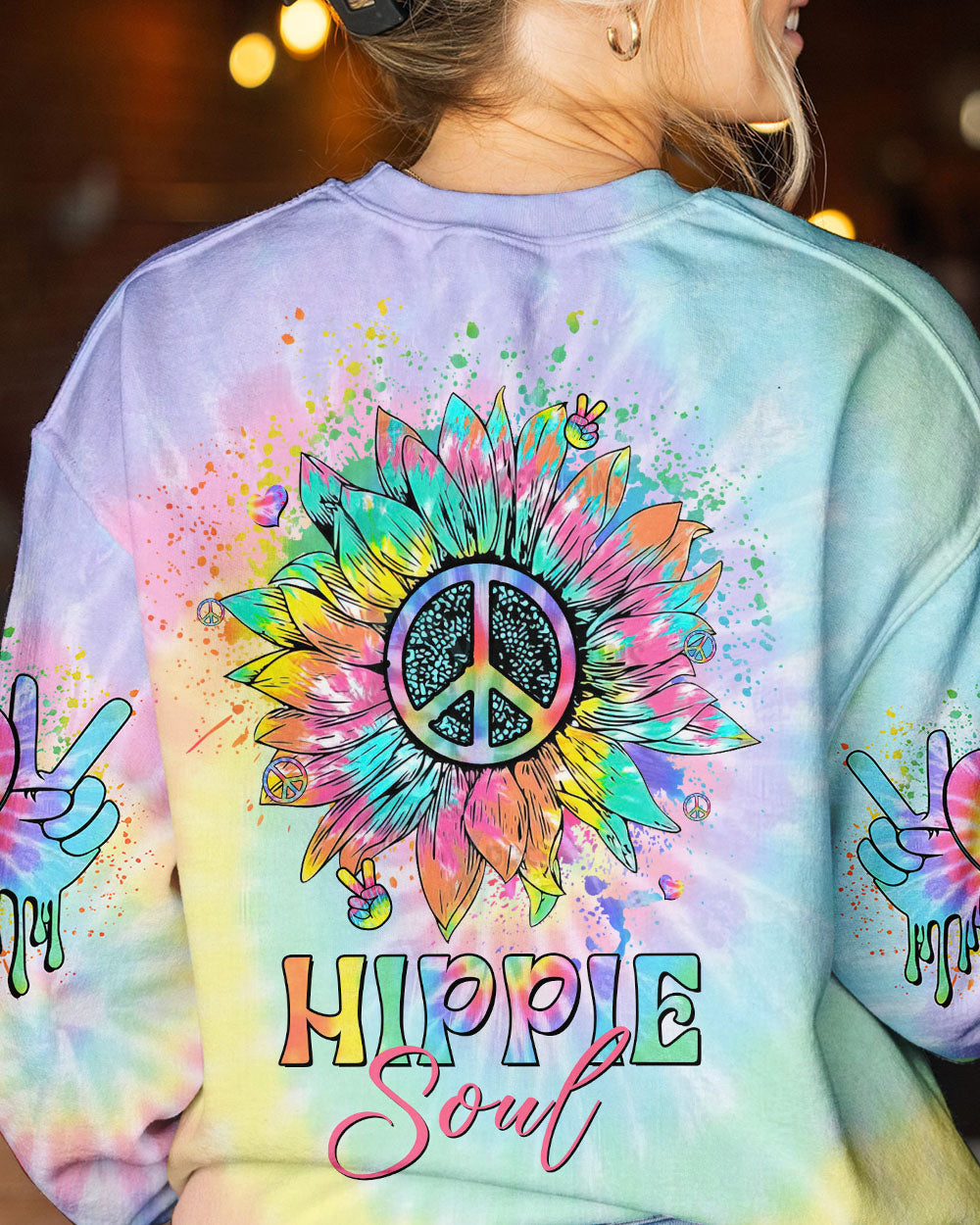 HIPPIE SOUL DAISY TIE DYE ALL OVER PRINT - YHHG1602231
