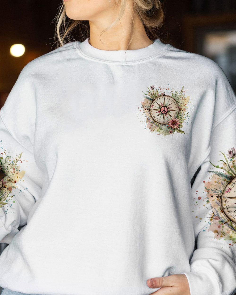 HIPPIE SOUL FLOWER COMPASS ALL OVER PRINT - YHLN2302231