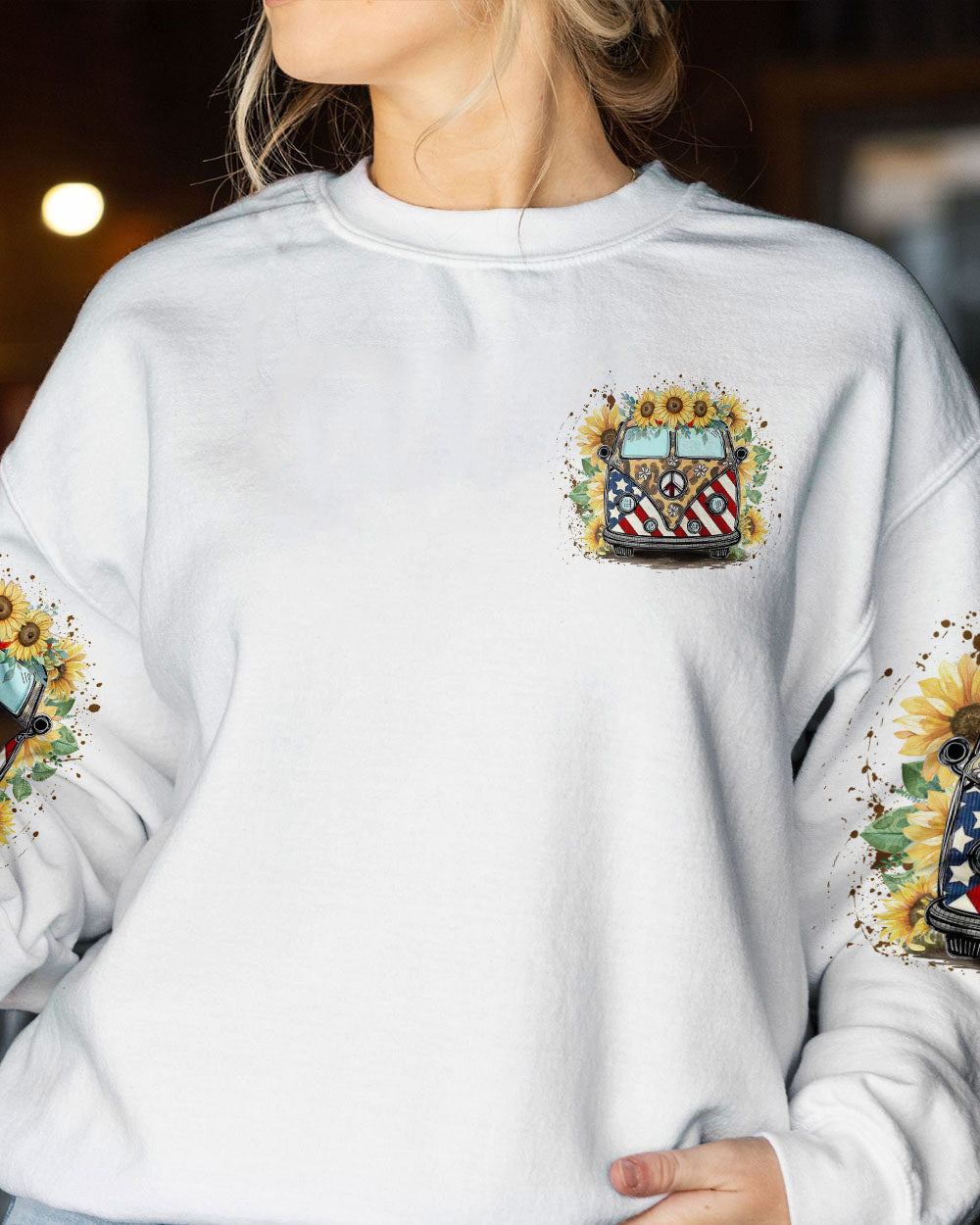 HERE COMES THE SUN LEOPARD SUNFLOWER ALL OVER PRINT - YHLN1402232