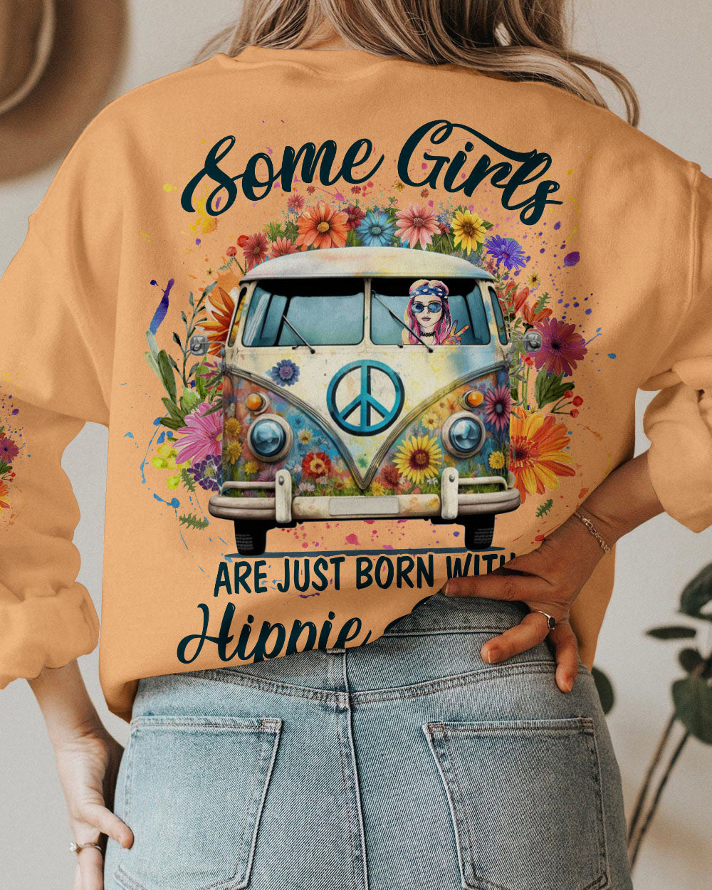SOME GIRLS ARE JUST BORN WITH HIPPIE SOULS ALL OVER PRINT - YHLN1402231