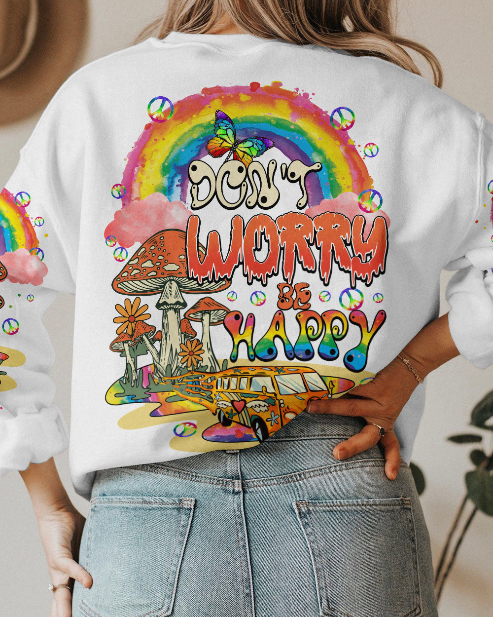 DON'T WORRY BE HIPPIE ALL OVER PRINT - TY0702231
