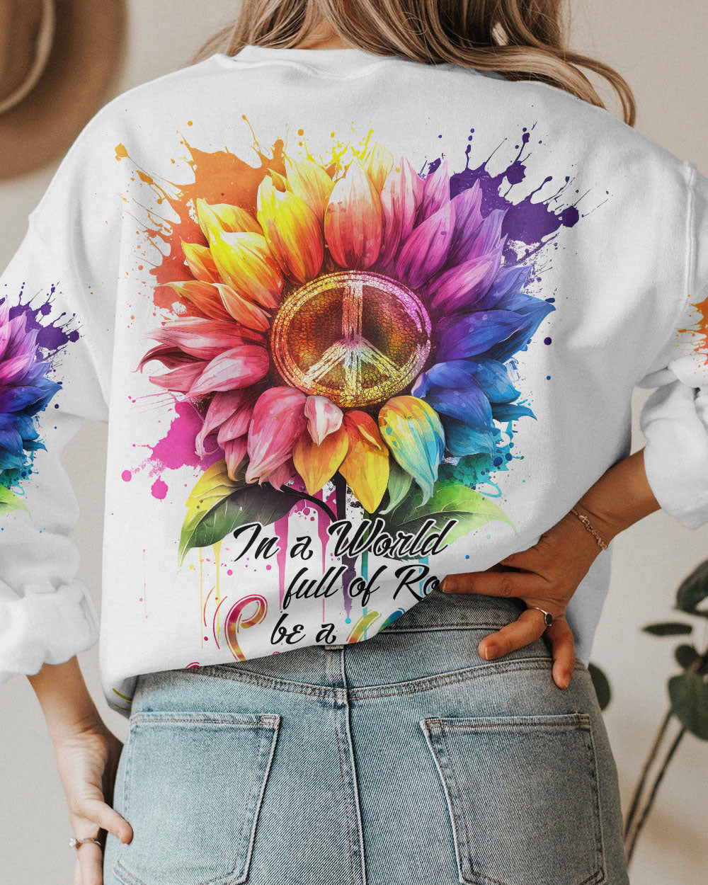 BE A SUNFLOWER RAINBOW ALL OVER PRINT - TA0902231
