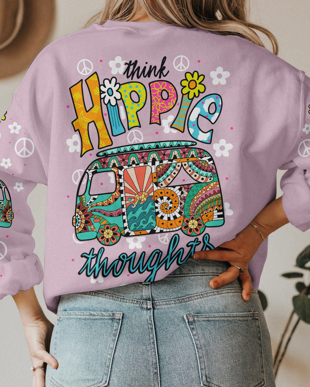 THINK HIPPIE THOUGHTS ALL OVER PRINT - TY0102232