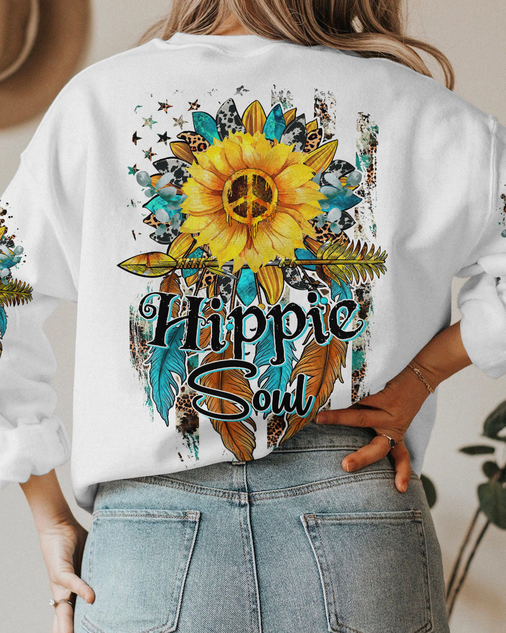 HIPPIE SOUL SUNFLOWER ARROW ALL OVER PRINT - TYTM2202232