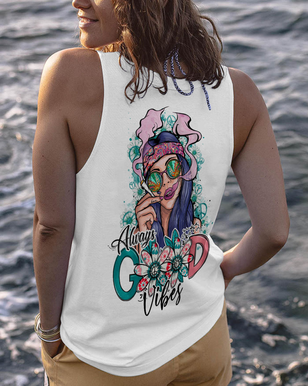 ALWAYS GOOD VIBES HIPPIE GIRL ALL OVER PRINT - TY0802231